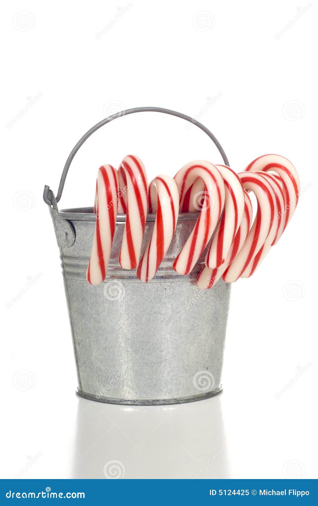 A pale of Candy Canes stock image. Image of shape, pale 5124425