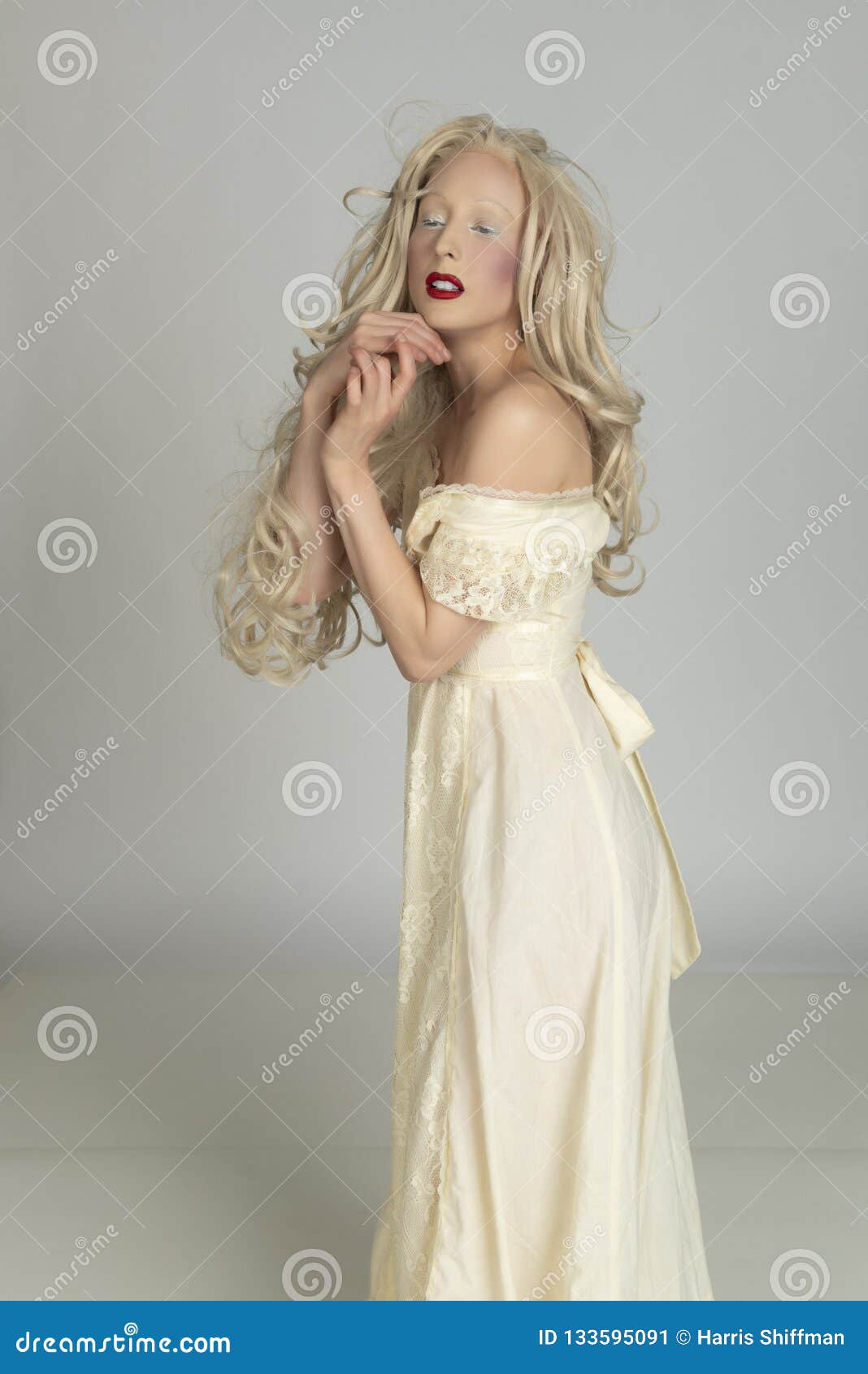 Blonde In Yellow Stock Image Image Of Gown Pale Hair 133595091