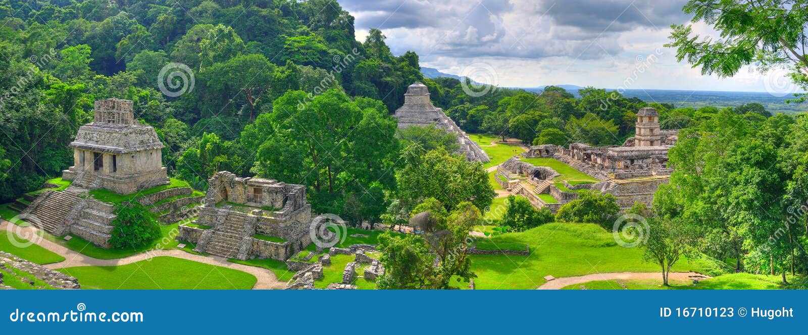 palenque ancient maya temples, mexico