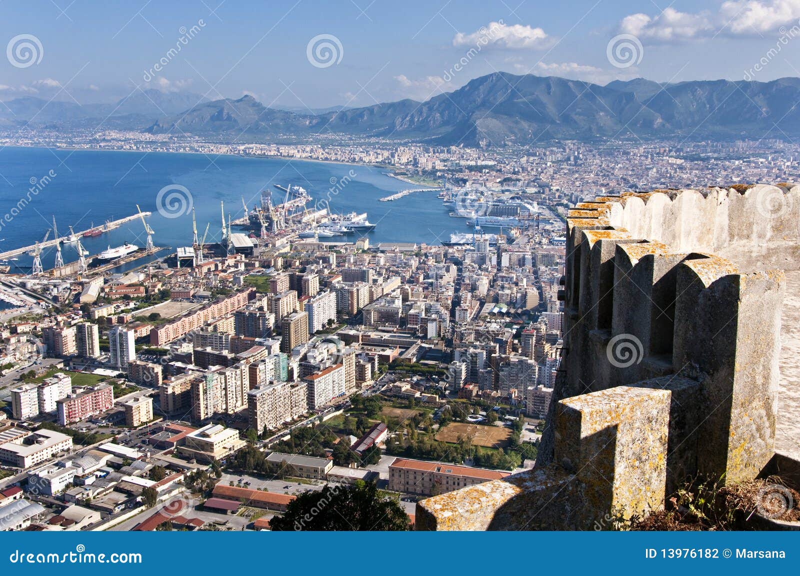 Palermo Landscape stock photo. Image of high, blue, italian 13976182