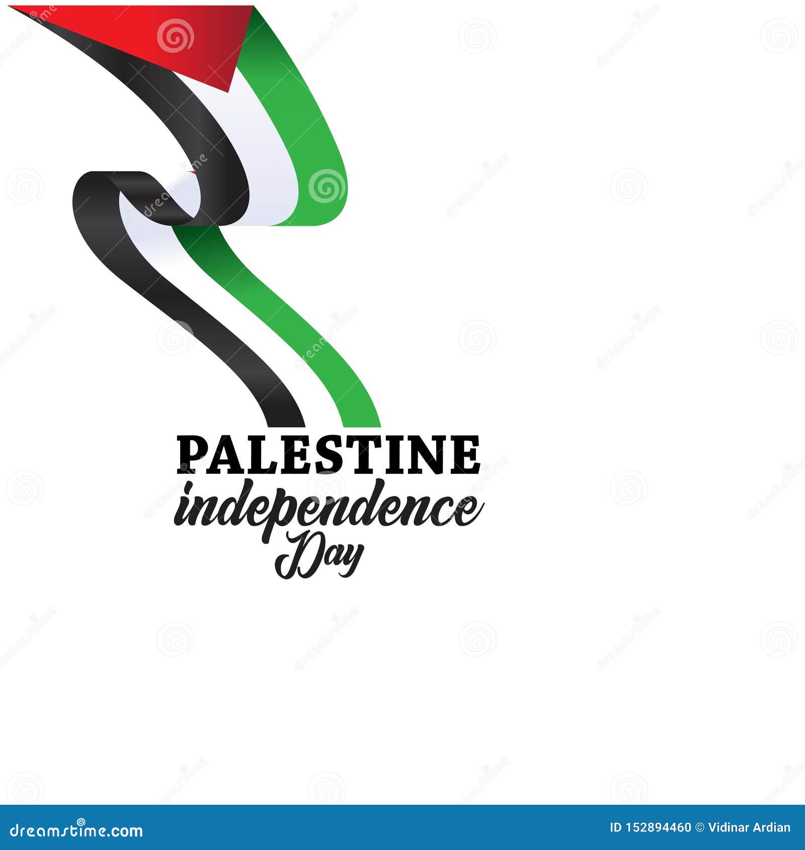Palestine Happy Independence Day Background Stock Vector Illustration