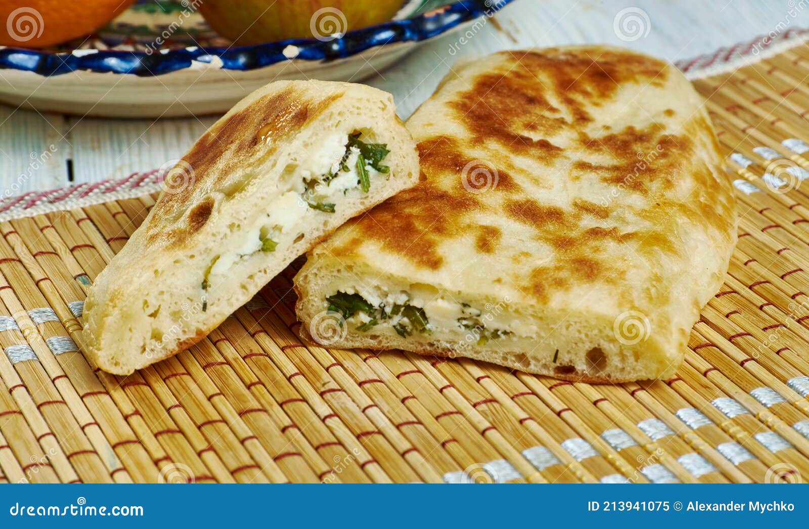 Palestinian Spinach Pies stock image. Image of closeup 213941075