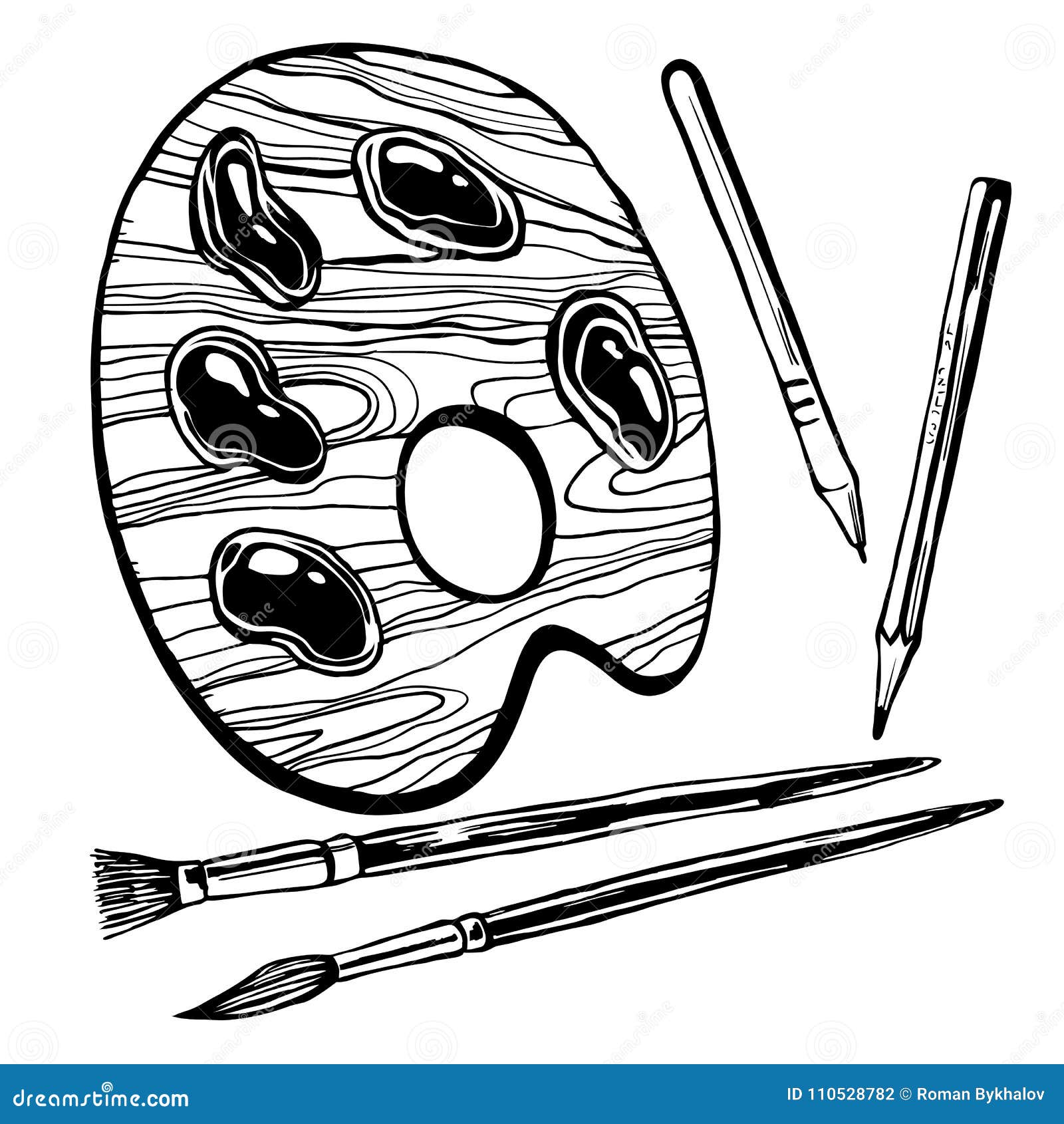 Paleta Artística Para Pintar Ilustración del Vector - Ilustración de pintor, brocha: 110528782 Paleta Artística Para Pintar Ilustración del Vector - Ilustración de pintor, brocha: 110528782