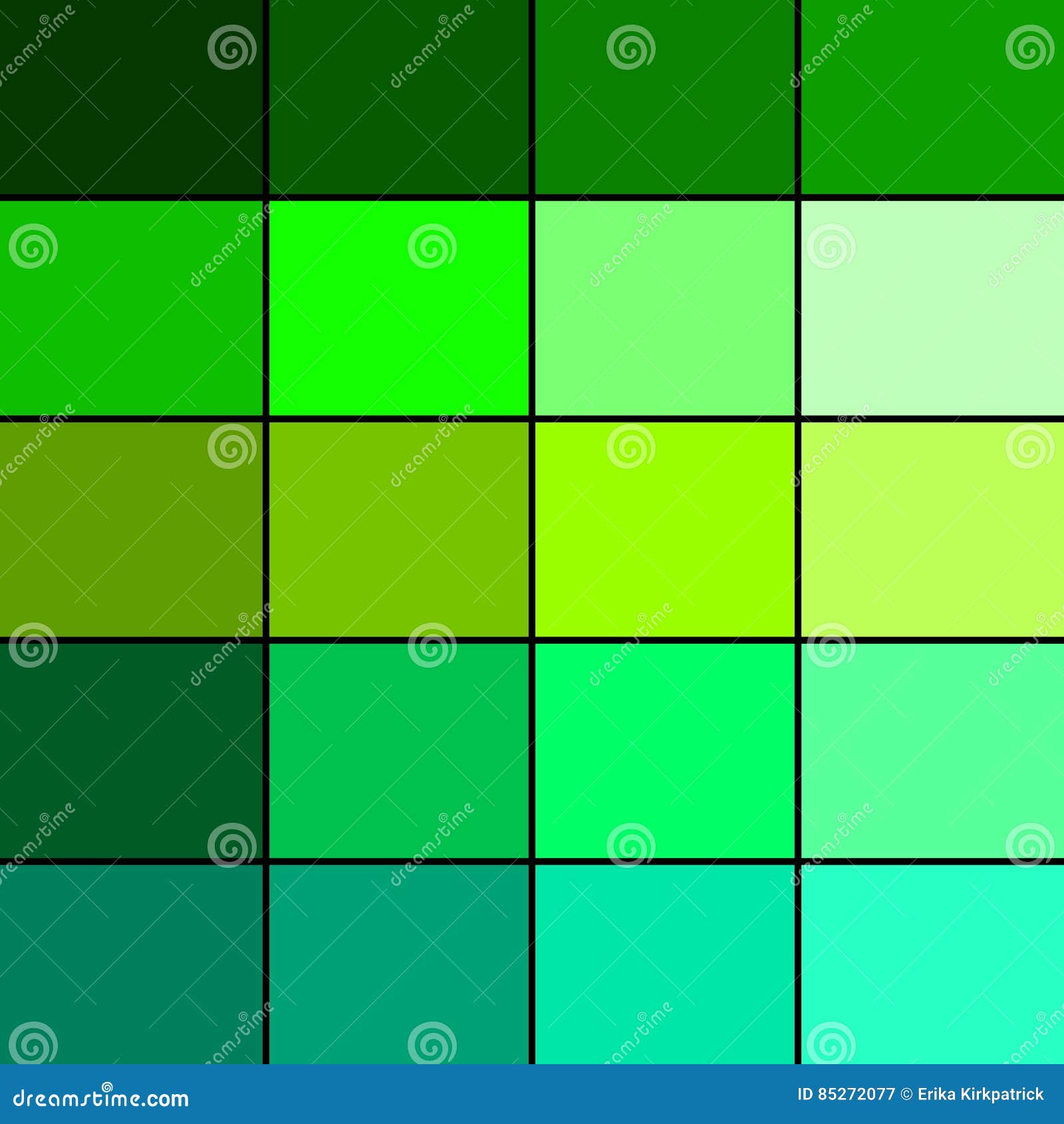 Paleta de cores verde ilustração stock. Ilustração de 