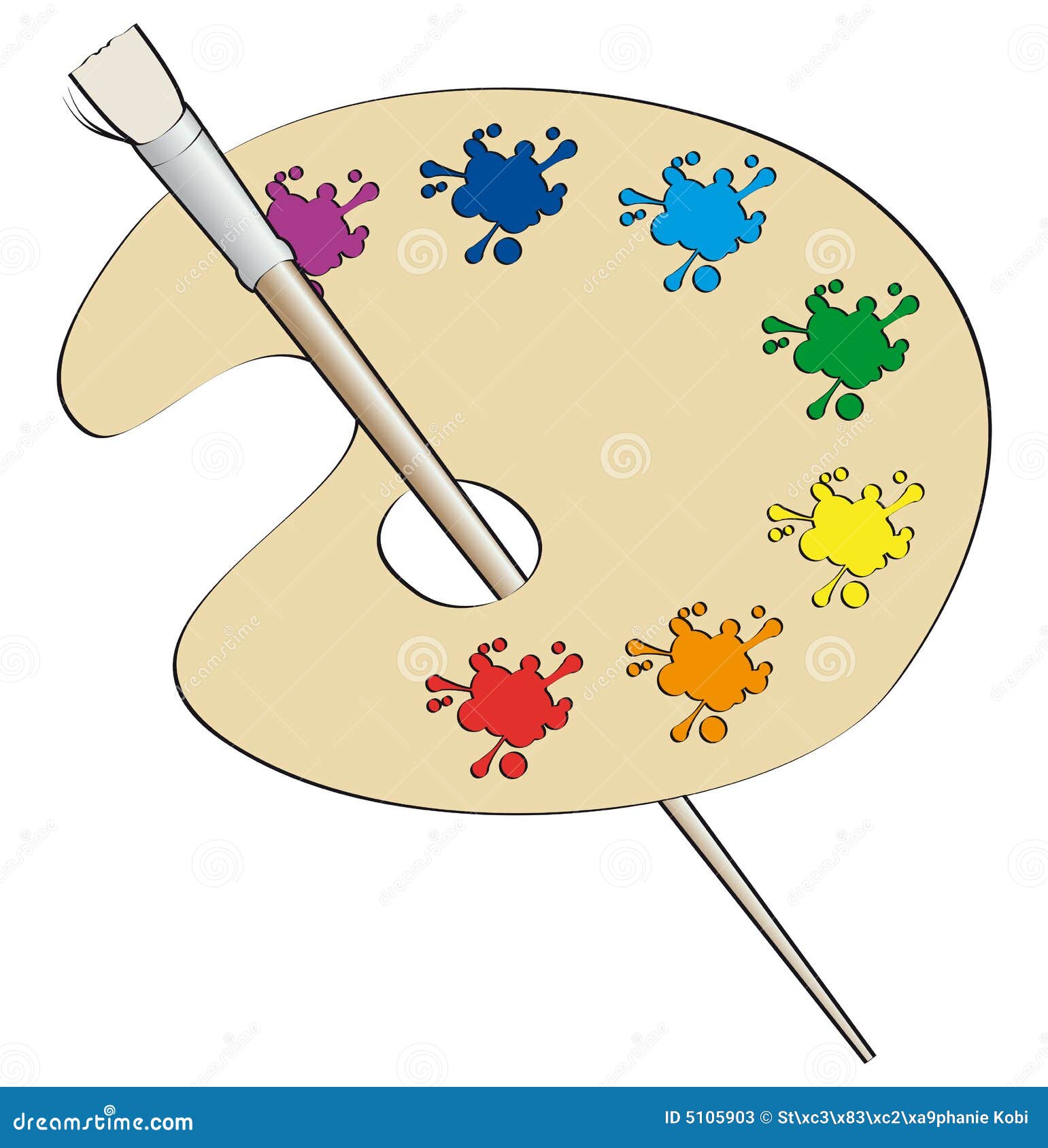 Palette De Couleur De Peintre Illustration de Vecteur - Illustration du