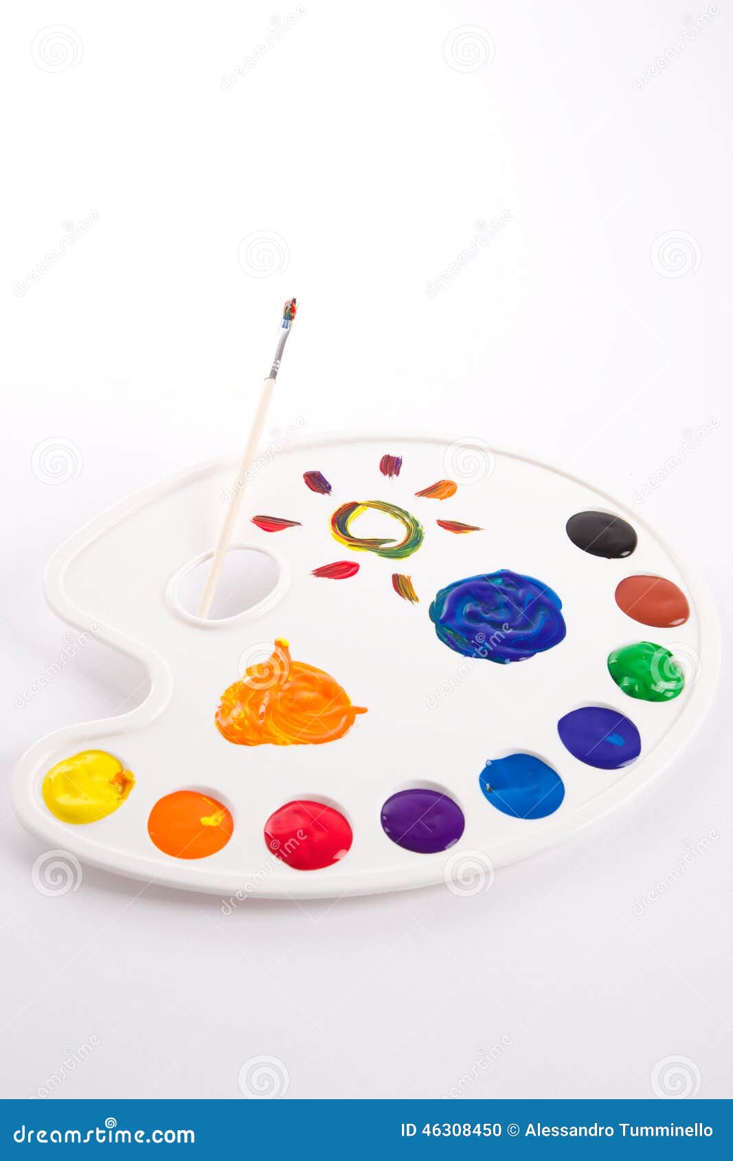 Palette painting stock photo. Image of hobby, multicolored 46308450