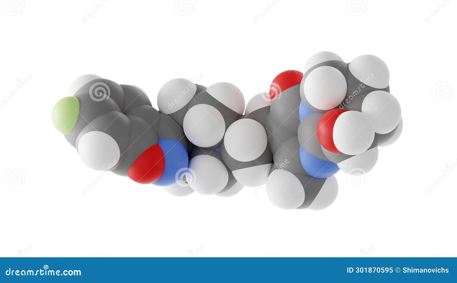 Paliperidone Molecular Structure, 3d Model Molecule, Atypical ...
