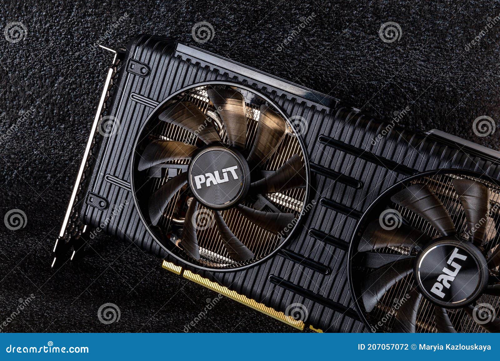 Palit Nvidia Geforce Rtx 3060 Ti双oc 8gb Gddr6游戏显卡，背景为深色