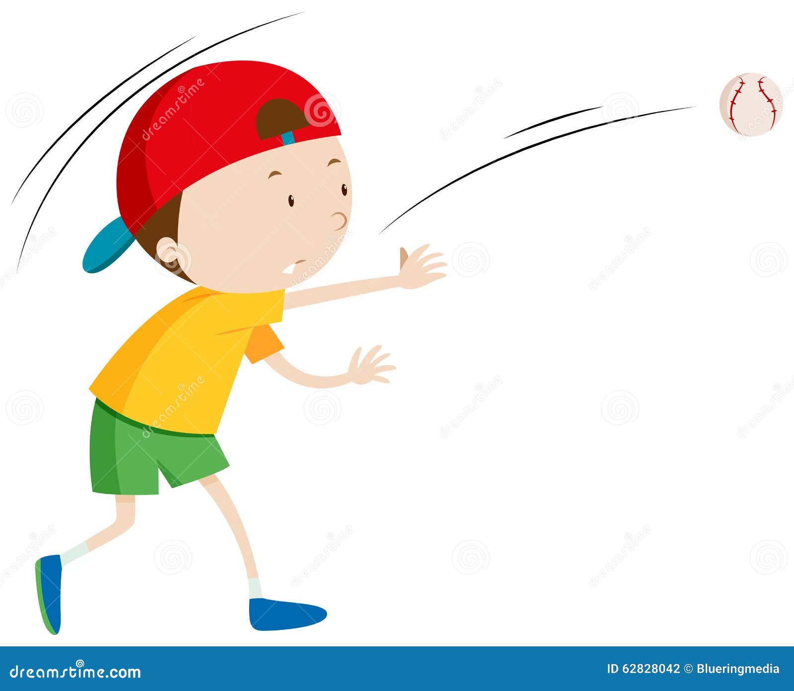 Palla Di Lancio Del Ragazzino Illustrazione Vettoriale Illustrazione