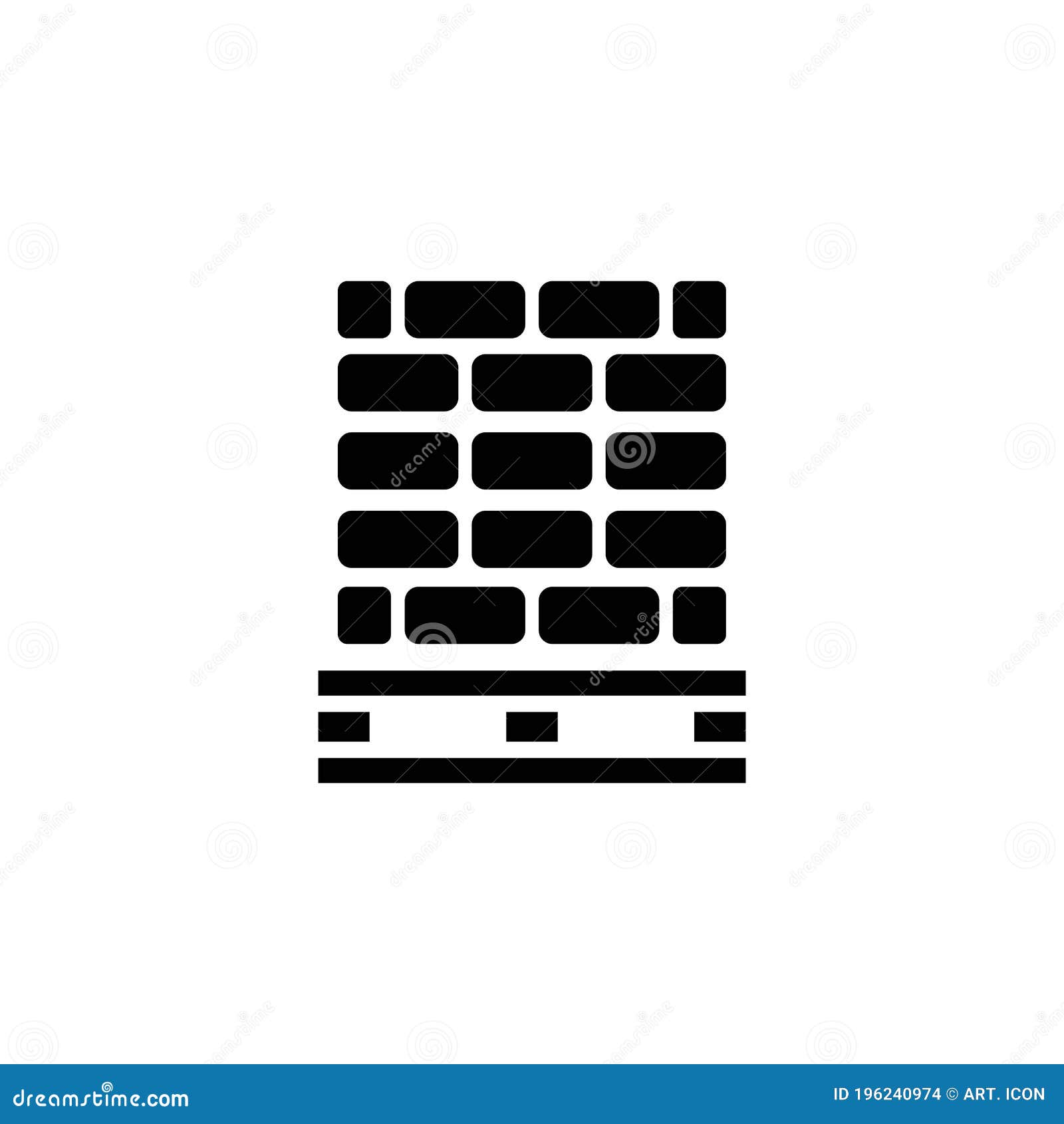 bricks on pallet  icon