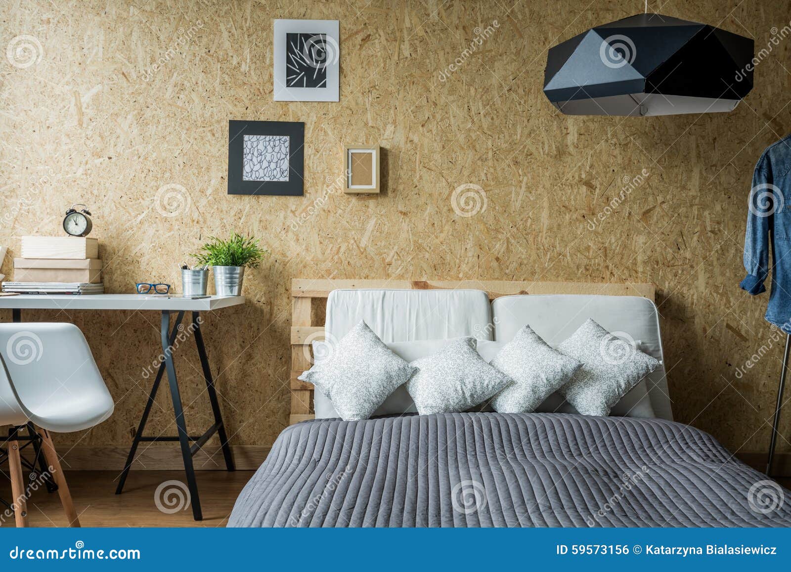 Pallet Bed In Contemporary Interior Stock Photo Image of Pallet Bed In Contemporary Interior Stock Photo Image of