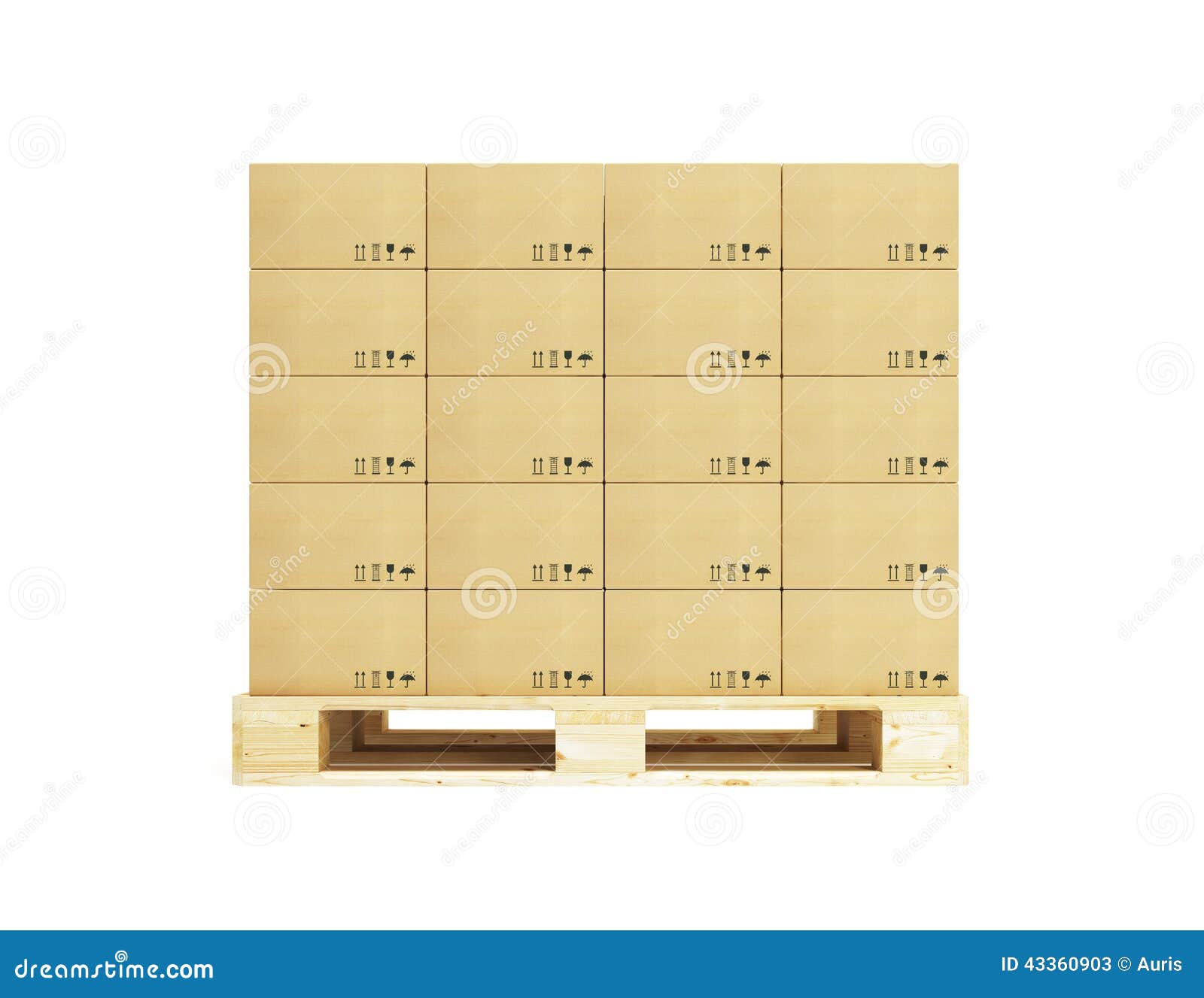 Pallet with Cardboard Boxes Stock Illustration Illustration of moving
