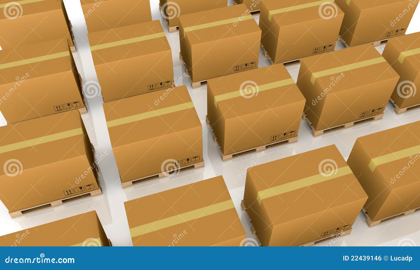 Pallet and carton box stock illustration. Illustration of stack 22439146