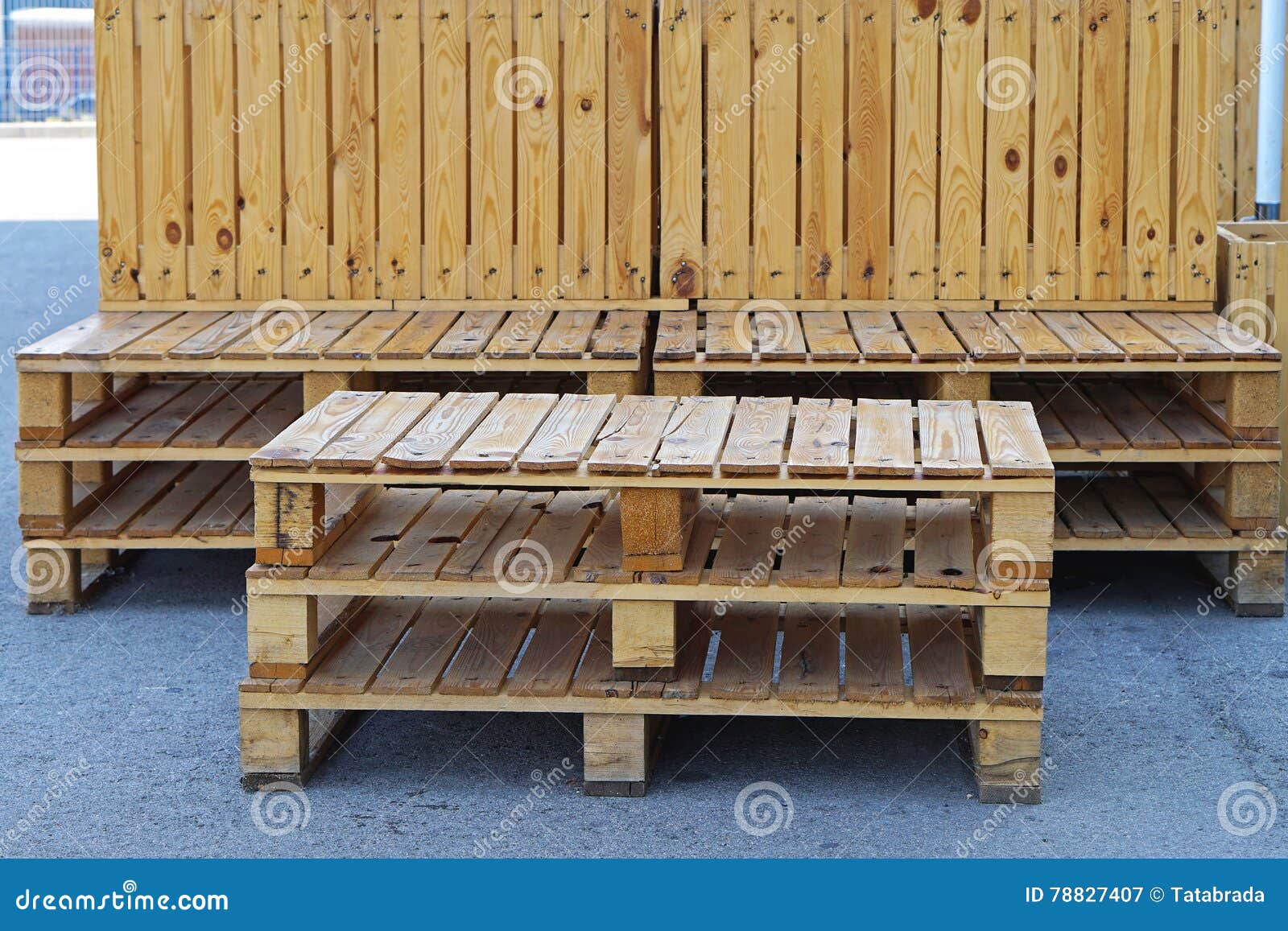 Pallet Furniture Stock Image Image Of Recycled Furniture 78827407