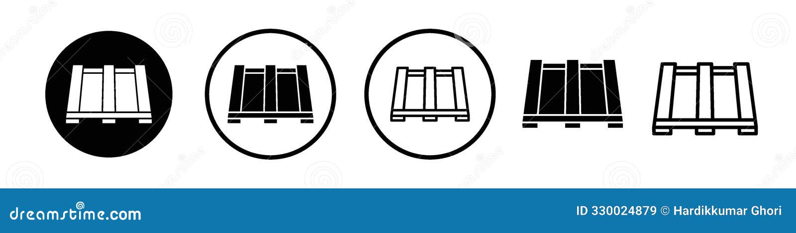 pallet icon  set on white background