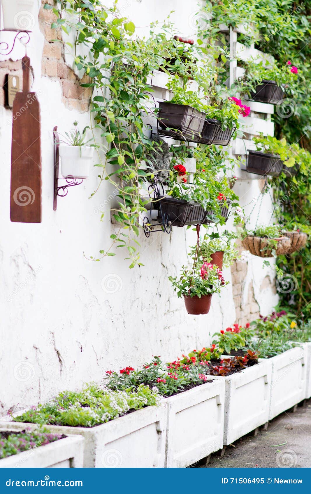 Pallet ideas for gardening stock image. Image of backyard - 71506495