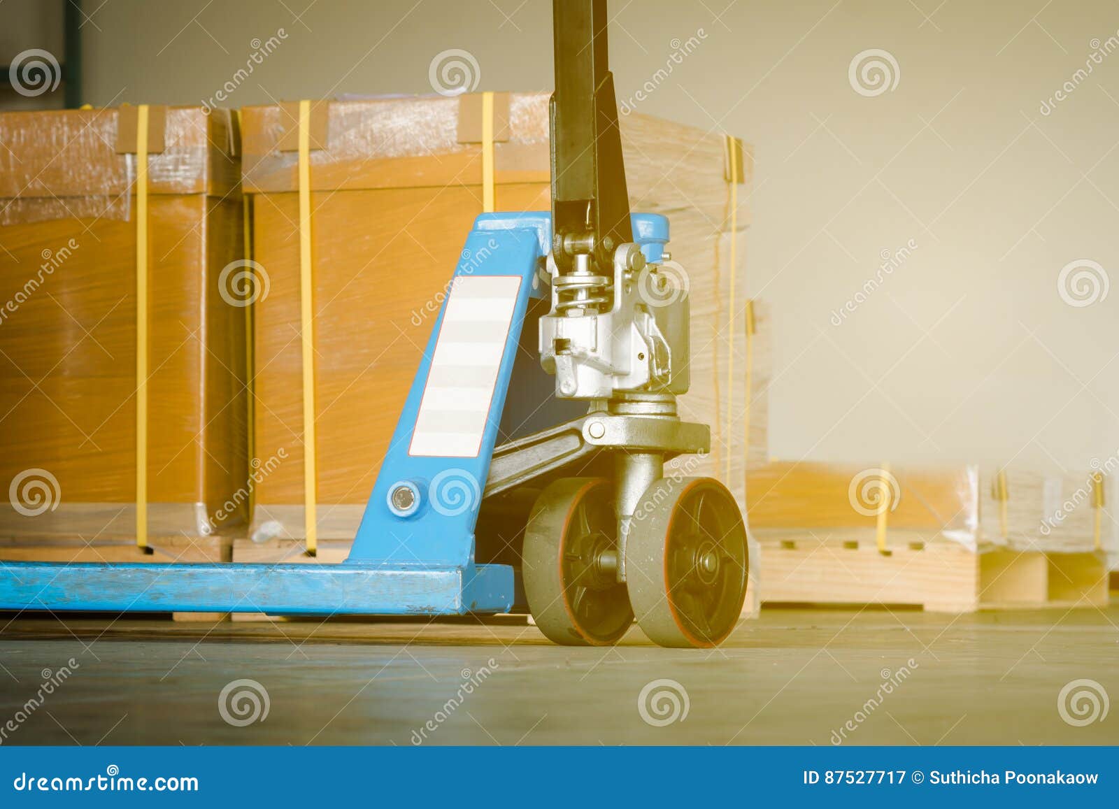 PalletJack stock image. Image of hardwork, truck, portable 87527717