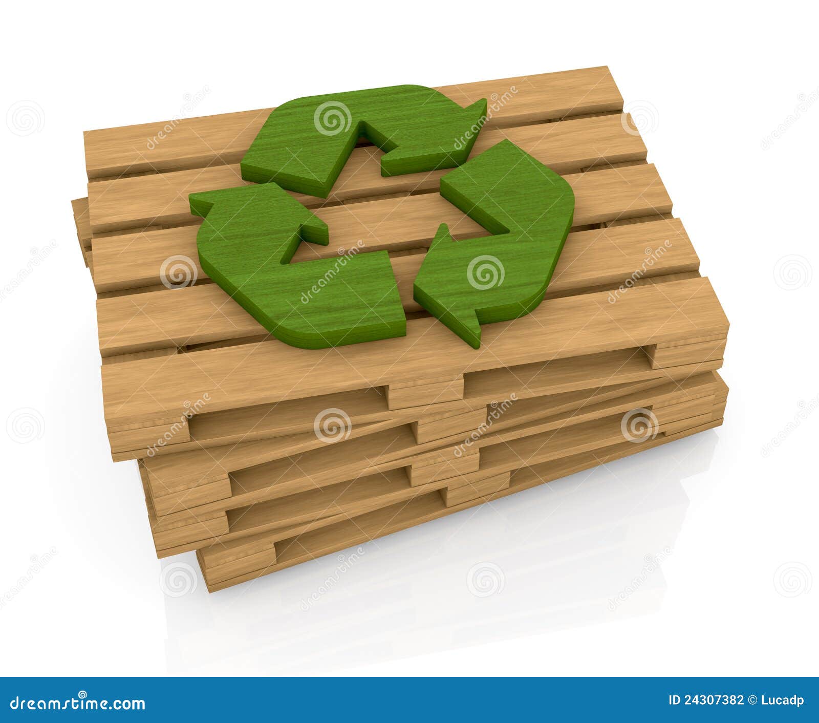 Pallet and recycle symbol stock illustration. Illustration of logistic