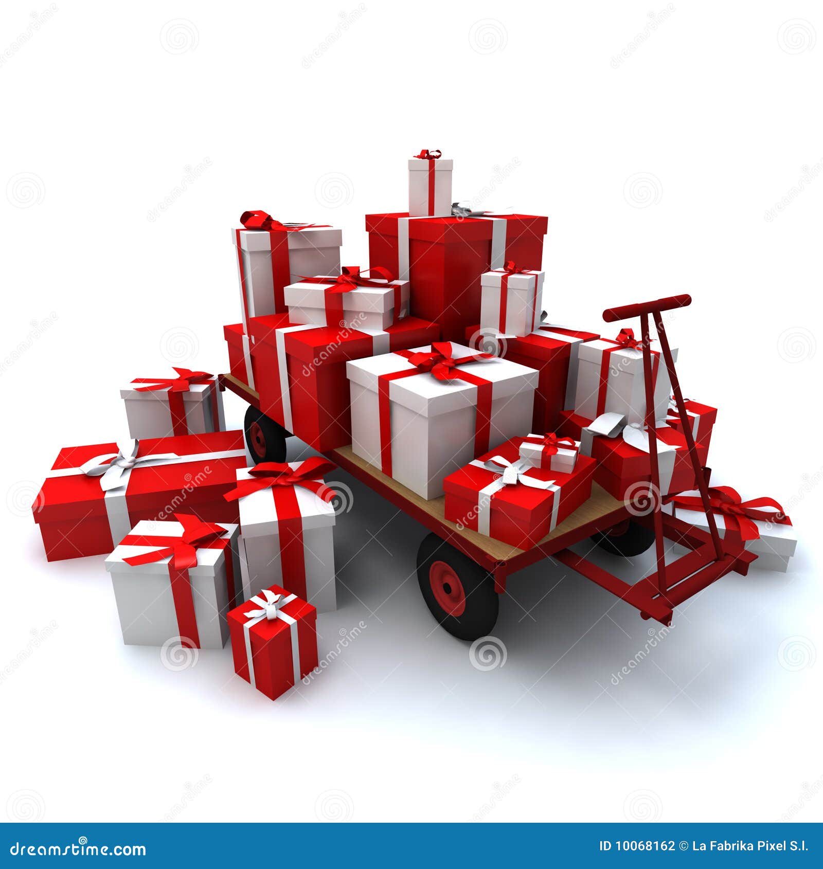 Pallet Truck Linear Technical Drawing. Manual Forklift For Warehouse