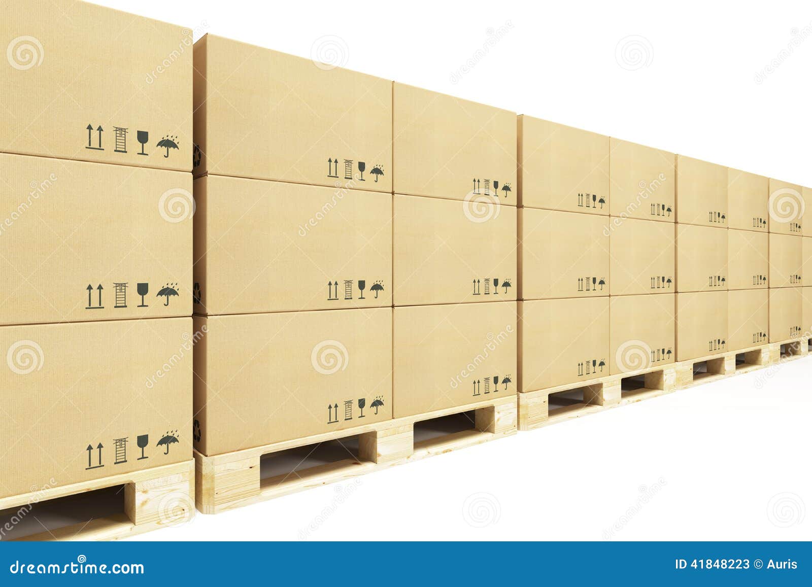 Paper Pallet Placed On Warehouse Stock Photo 1195457248