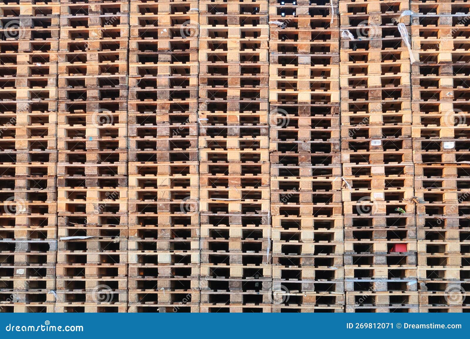 pallets heap tidy landscape detail vision many piled up horizon work transport