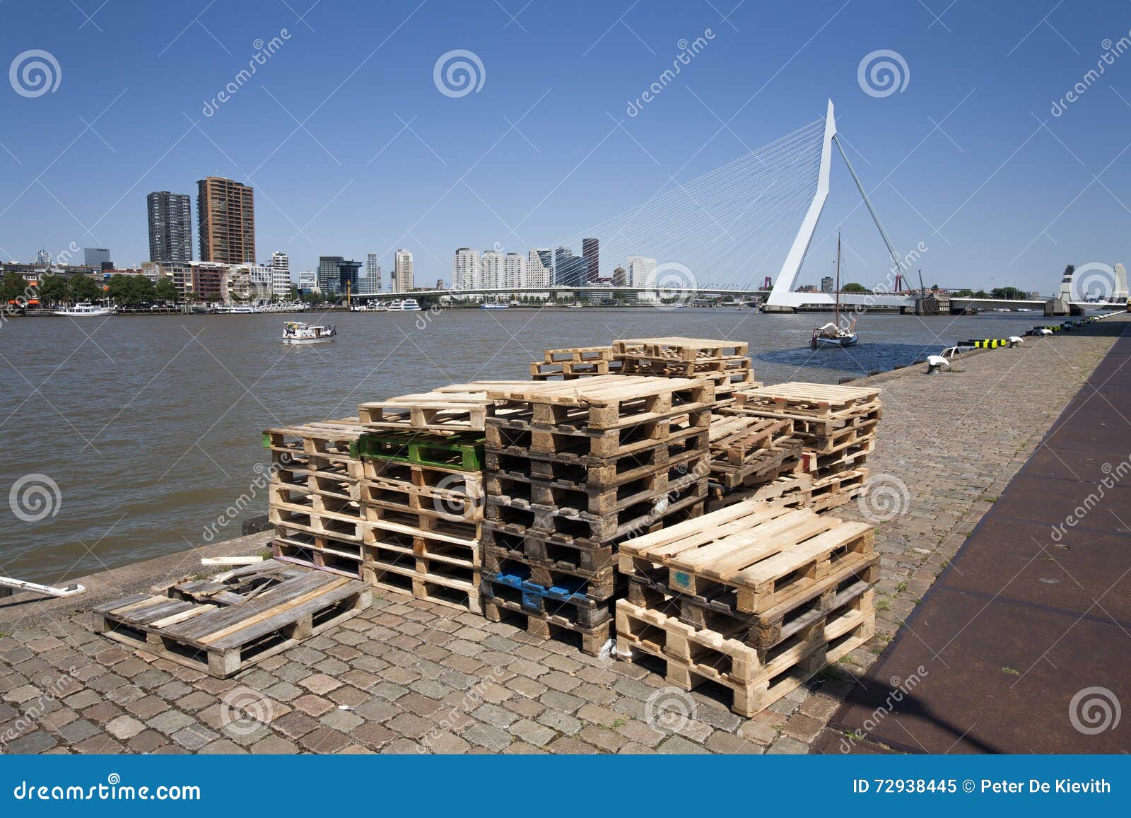 Pallets on the Quay Side in Rotterdam Stock Image Image of urban