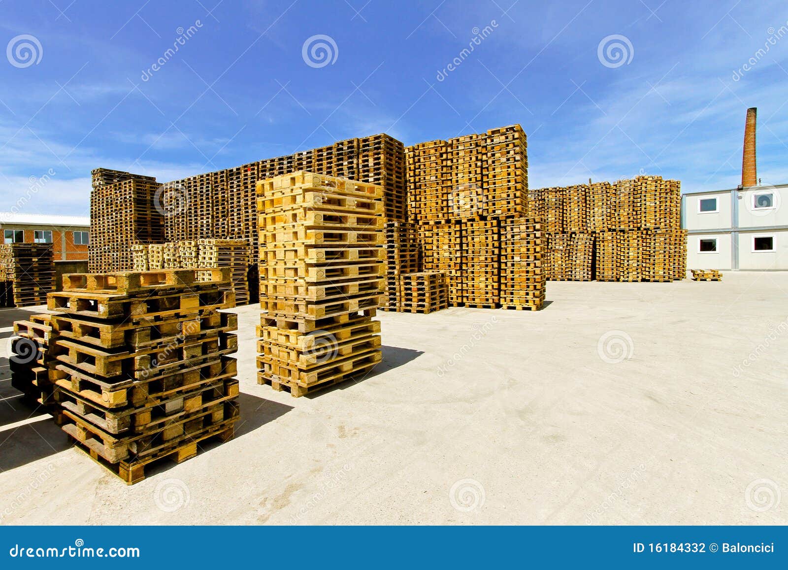 Pallets warehouse stock photo. Image of standard, cargo 16184332