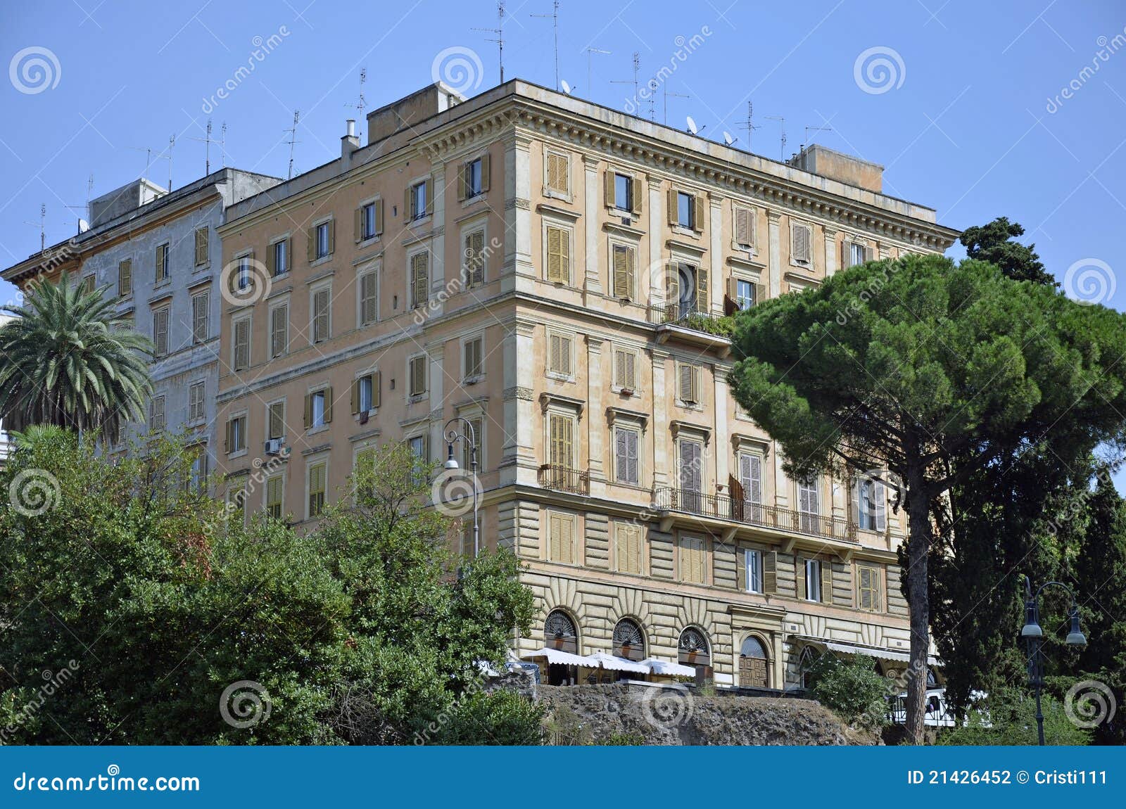 palm, building, antennas