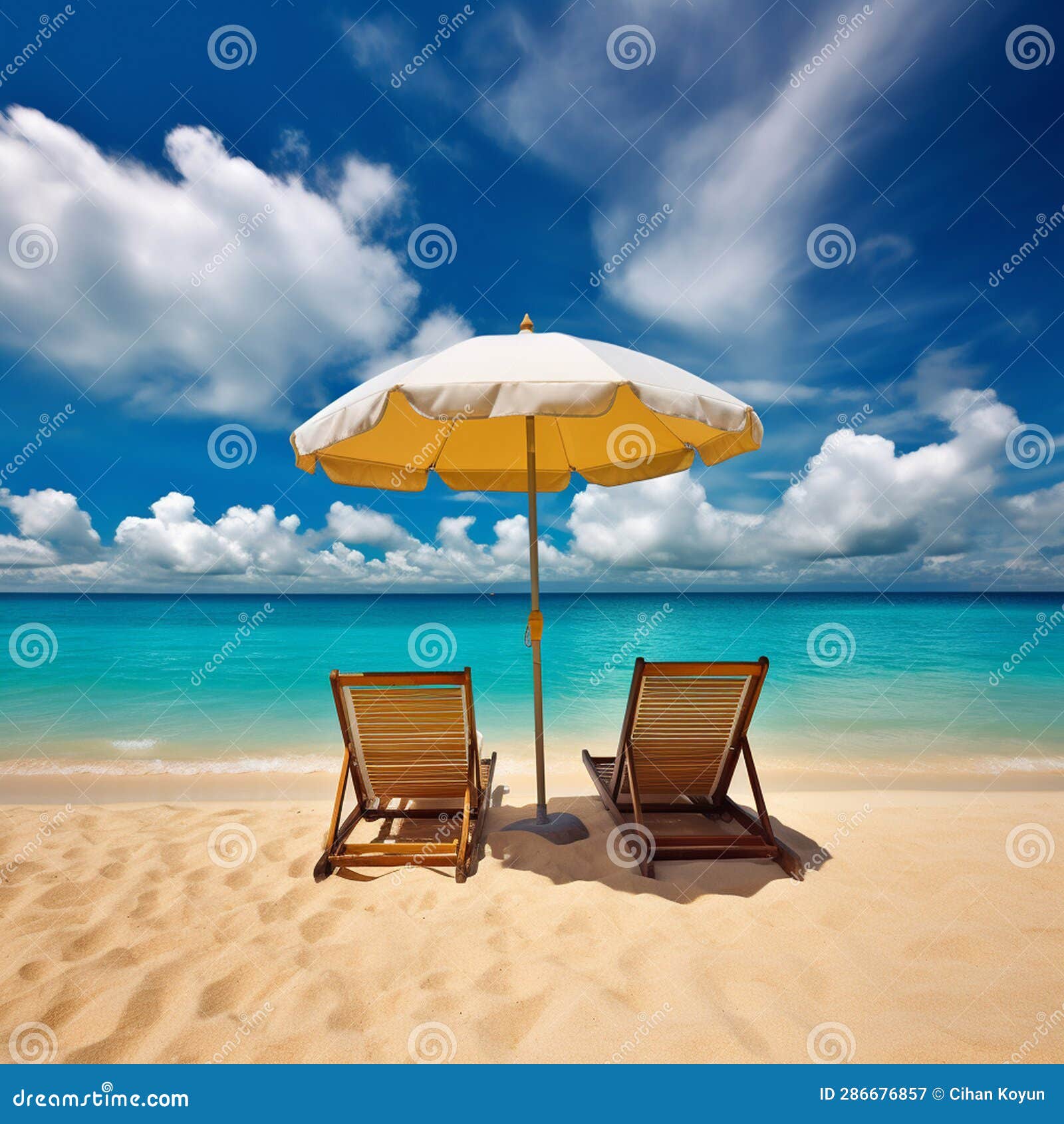 palm-dotted beach under radiant sun