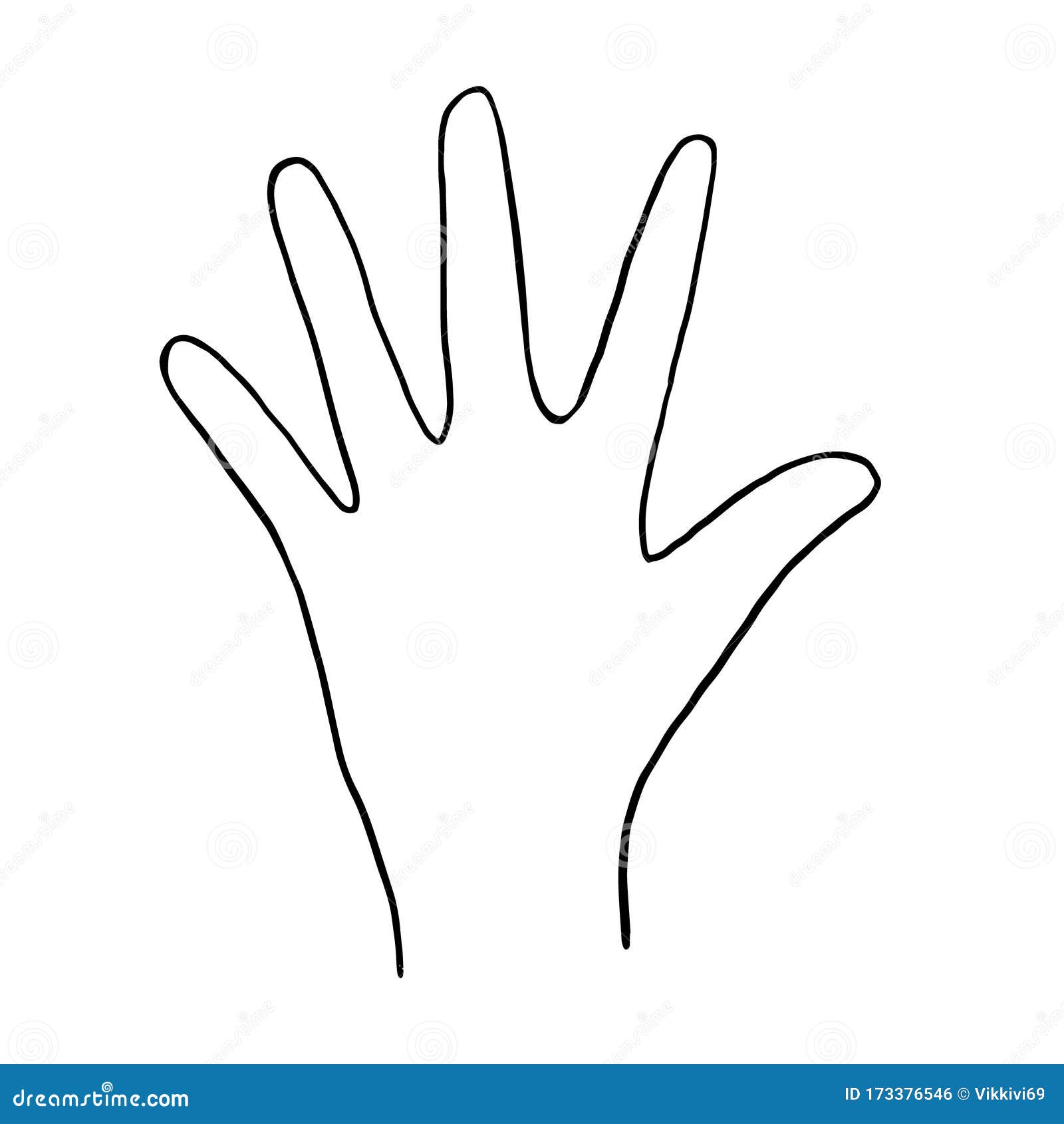 palm hand drawing