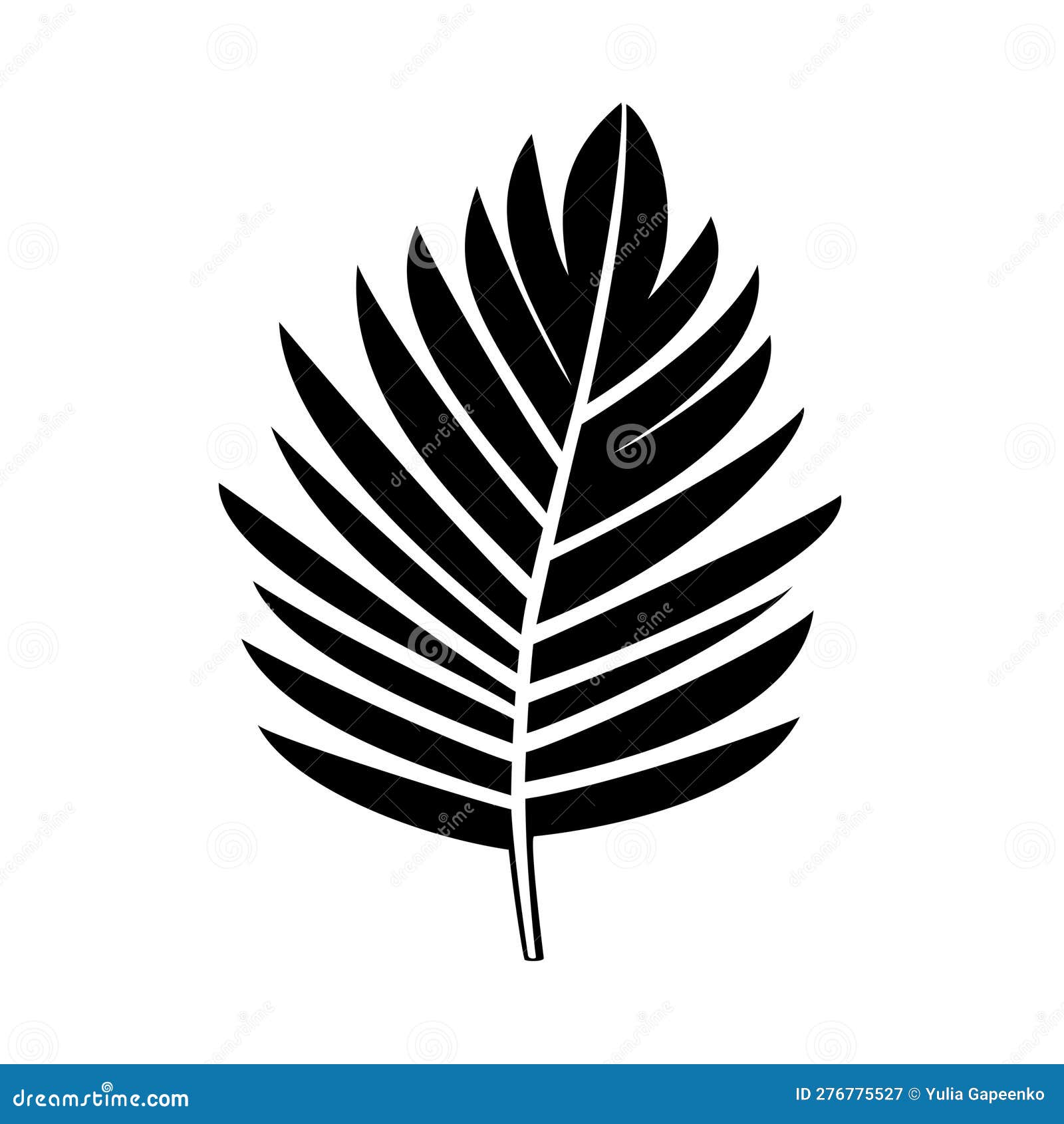 Palm Leaf Icon Isolated on White Background. Vector Isolated Stock