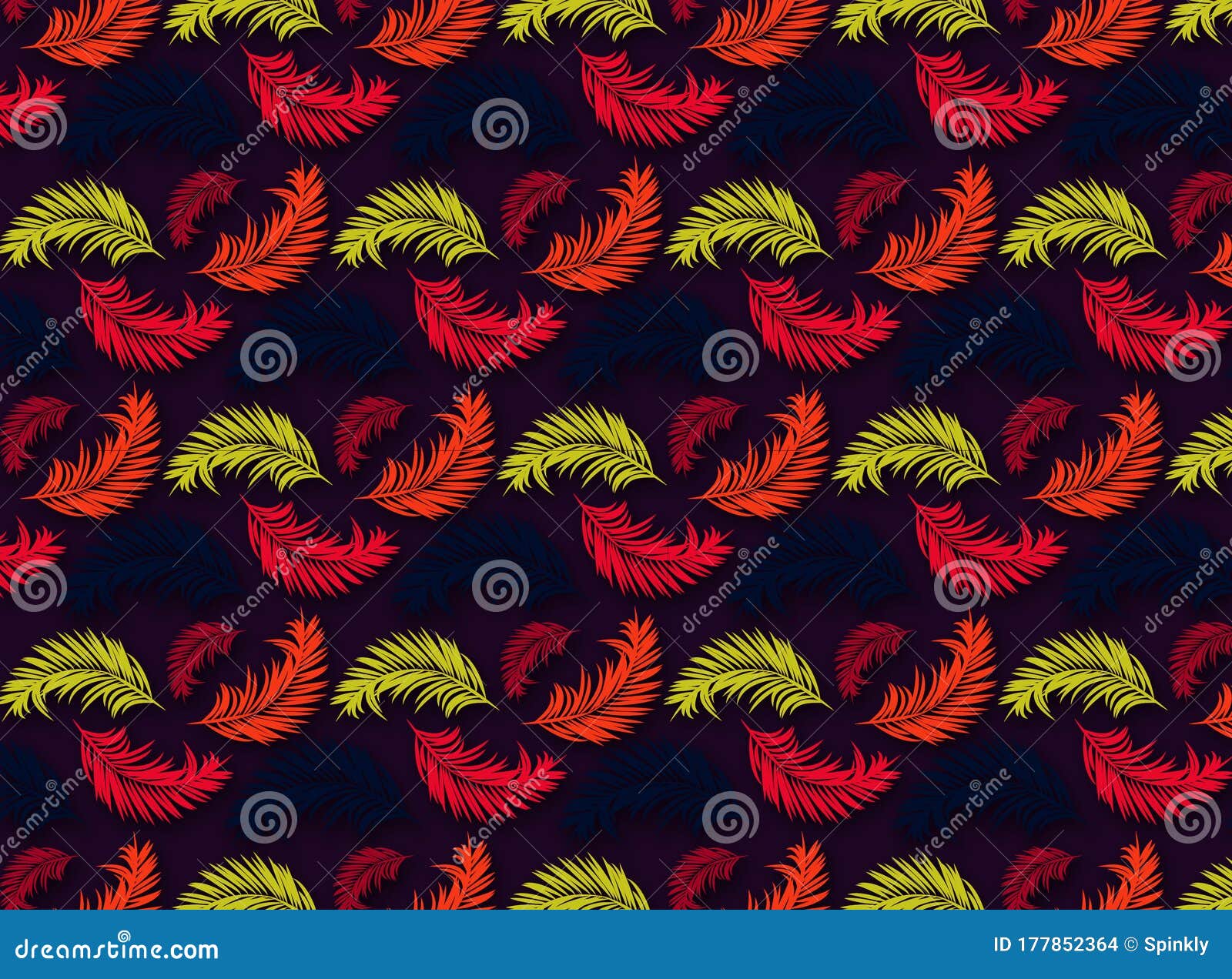 Palm Leaves Pattern Background Wallpaper Design Stock Illustration