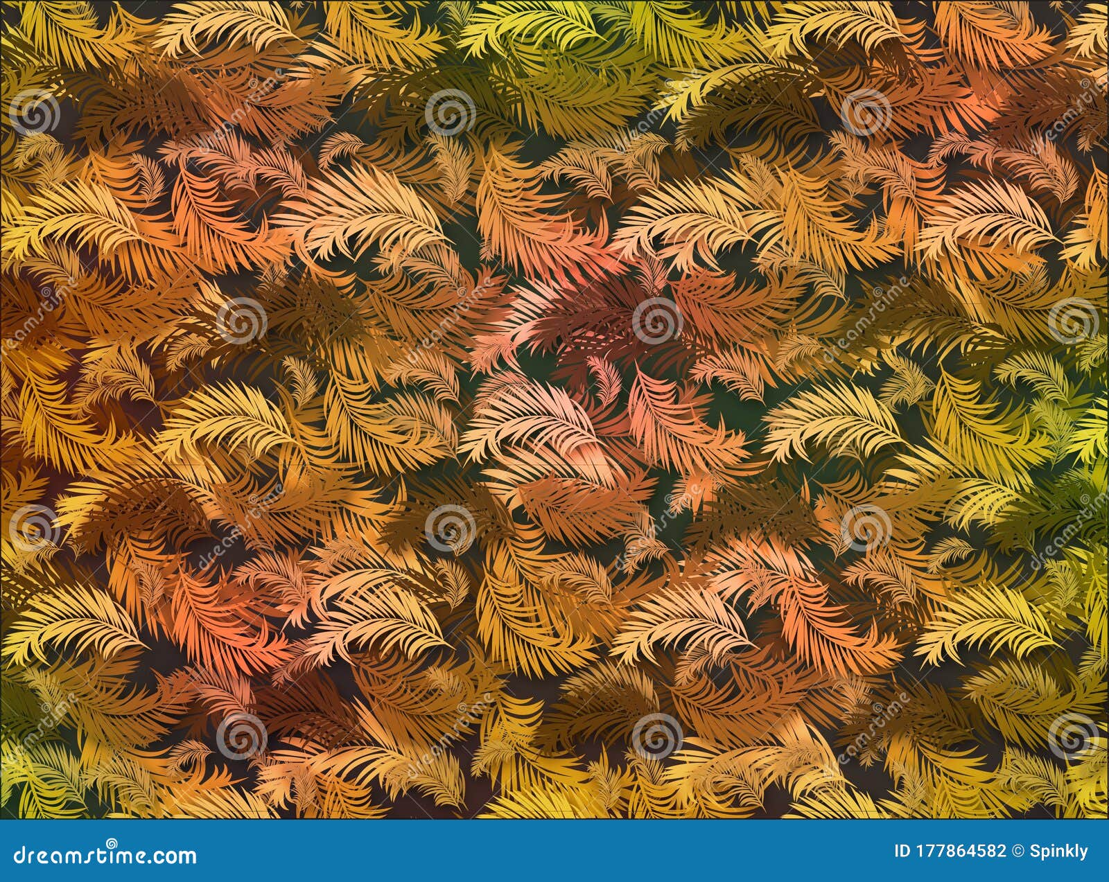 Palm Leaves Pattern Background Wallpaper Design Stock Illustration