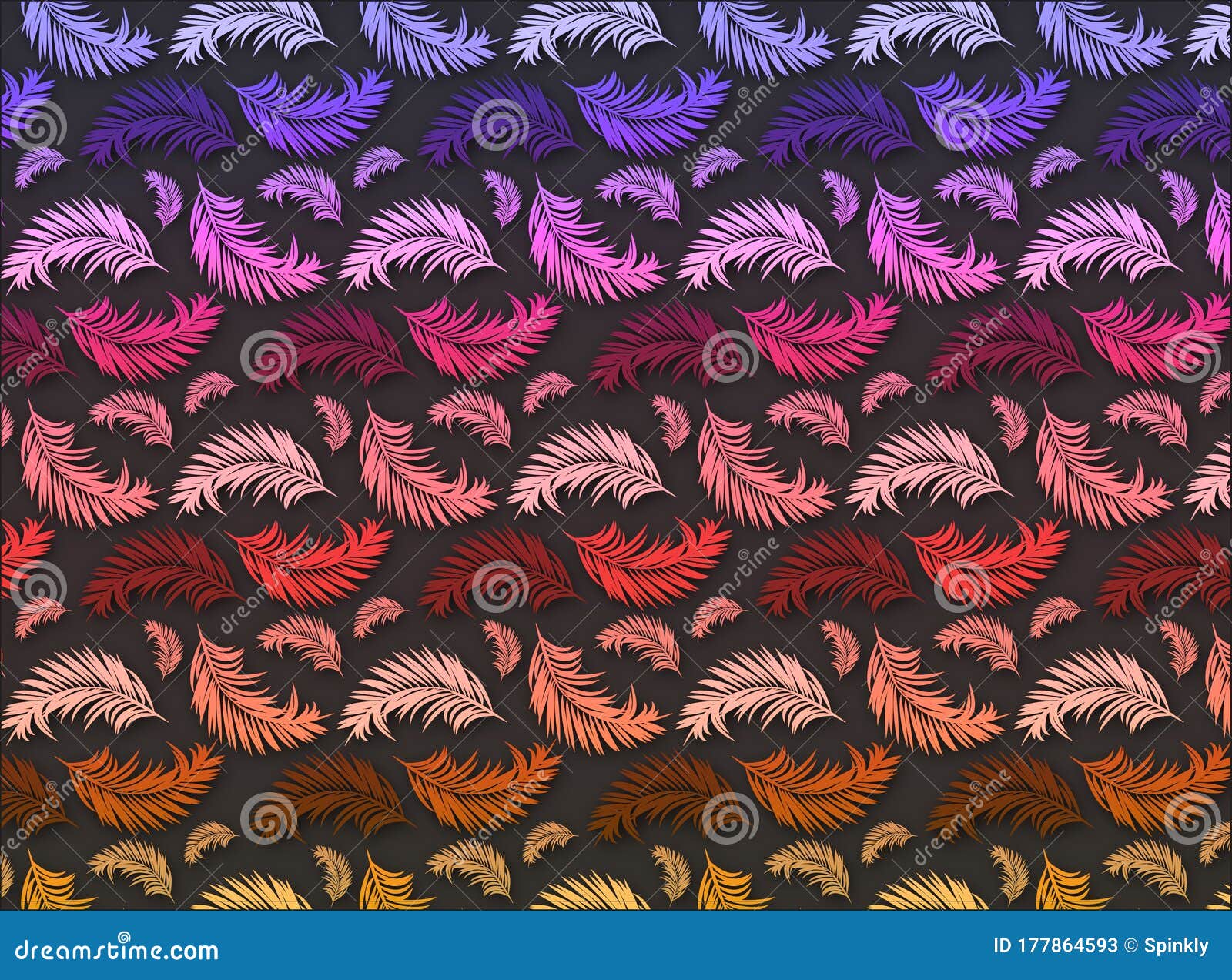 Palm Leaves Pattern Background Wallpaper Design Stock Illustration