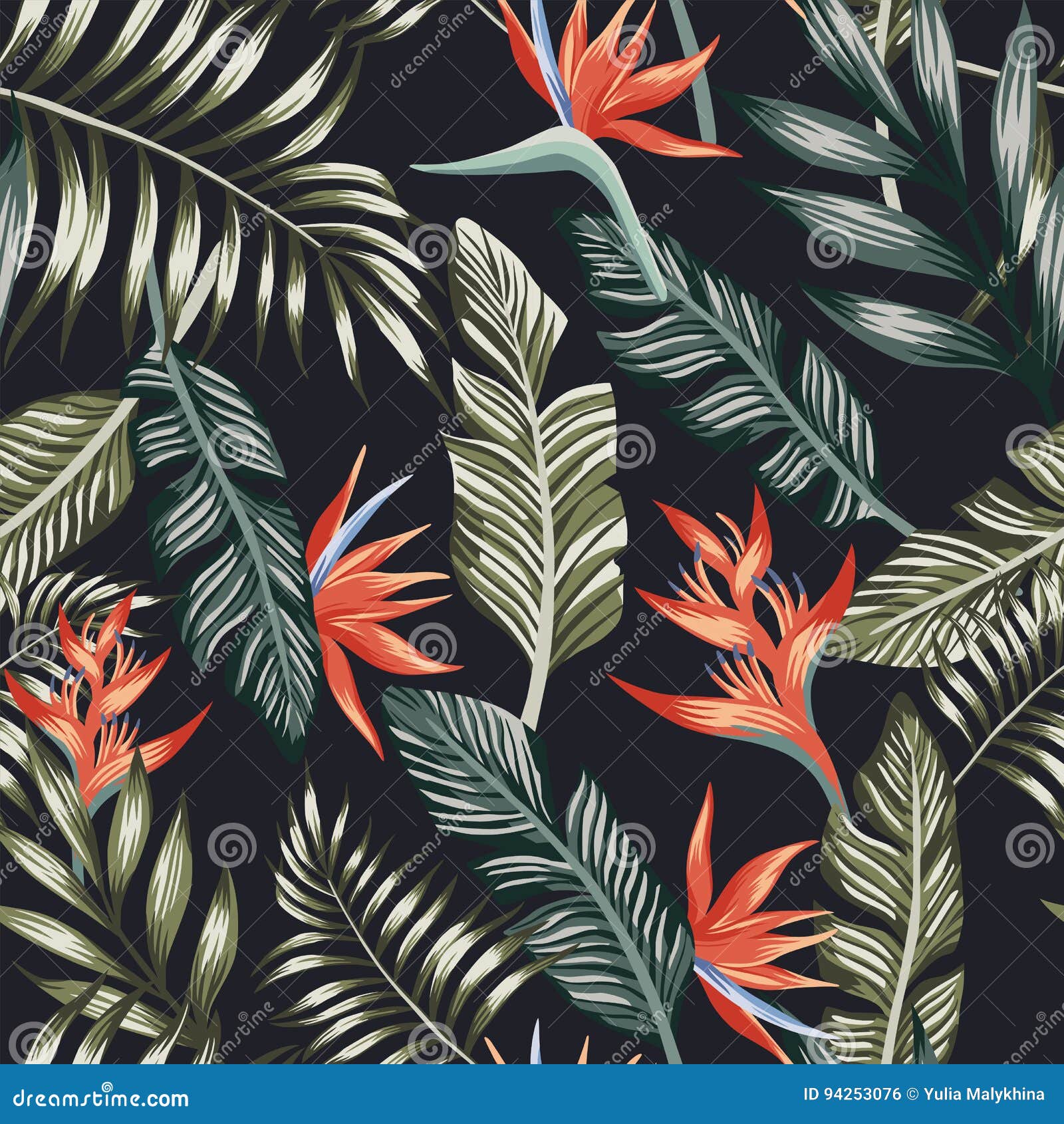 black tropical wallpaper