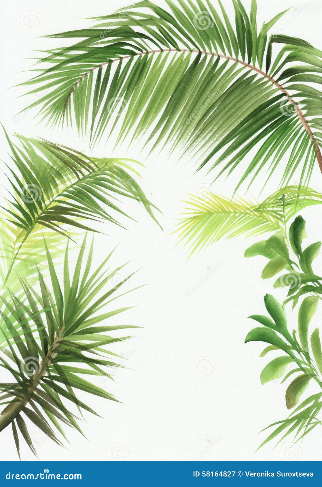 Tropical Leaves Illustration Original