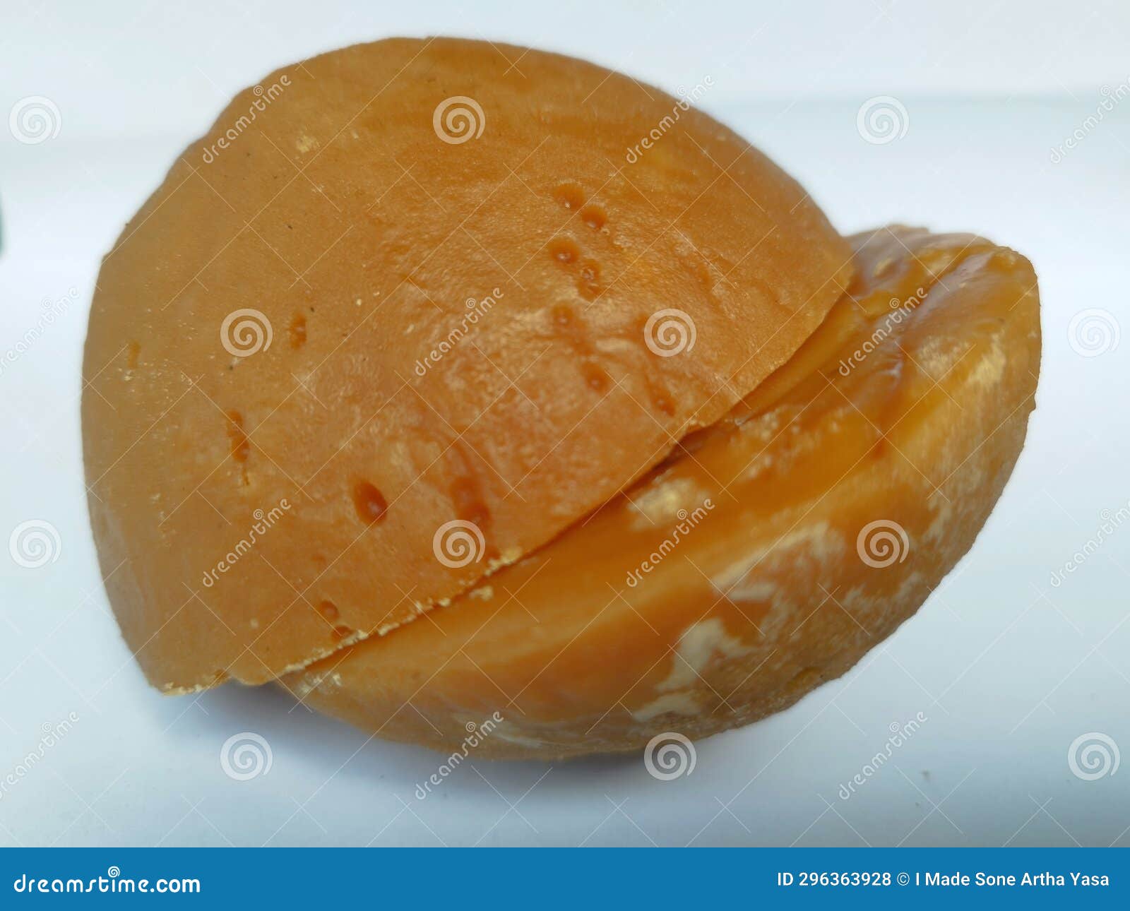 palm sugar on a white background, made traditionally and naturally