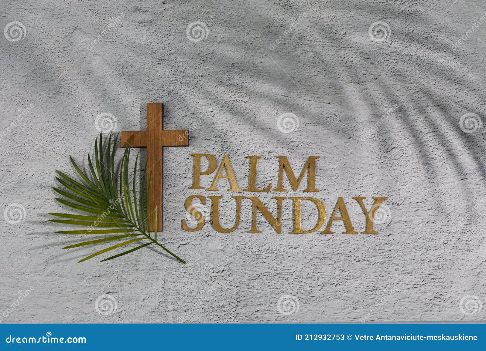 Palm sunday background. Cross and palm on grey background. Palm sunday background. Cross and palm on grey background