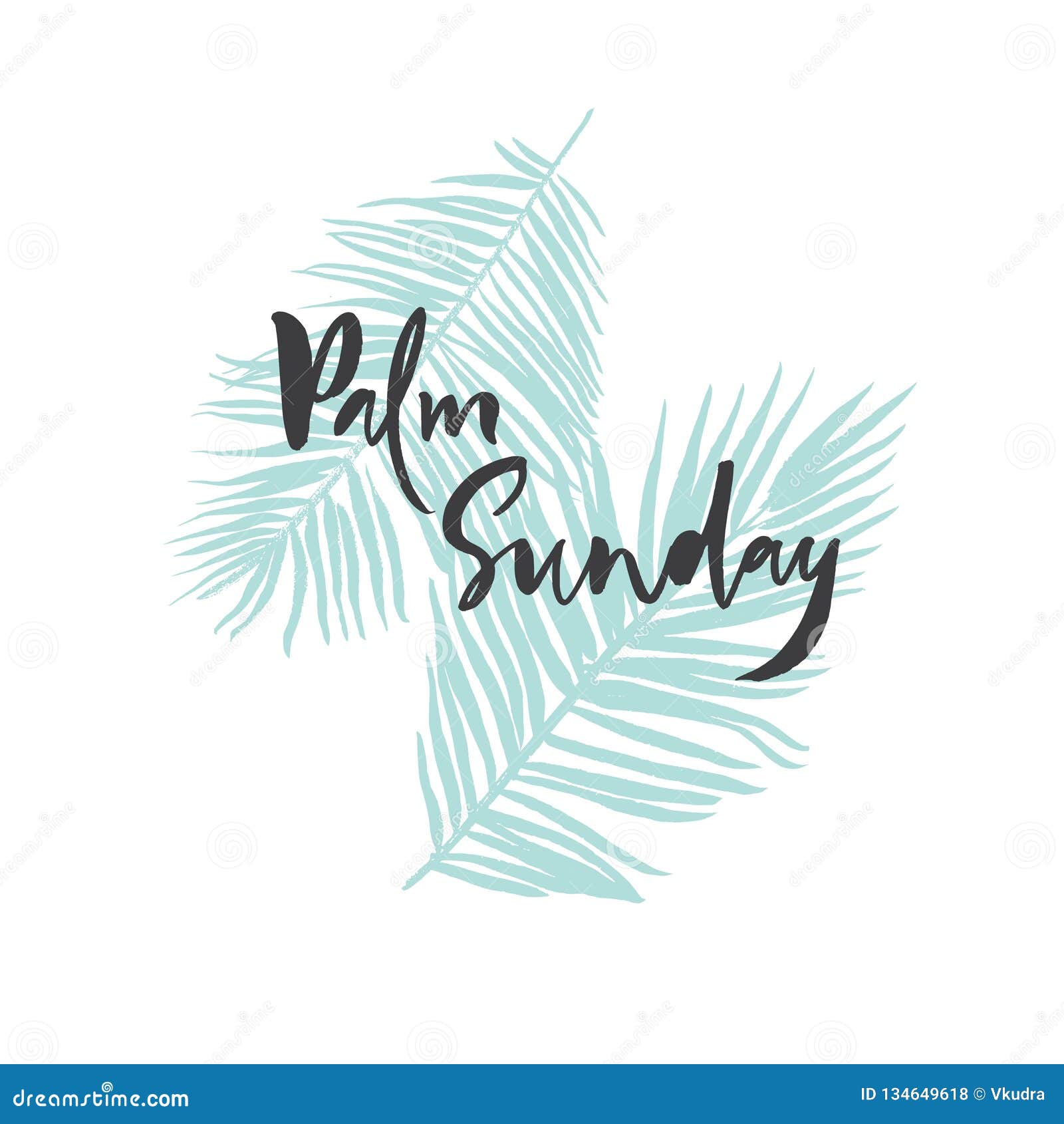 Palm Sunday Card, Poster, Banner with Palm Leaves Stock Vector ...