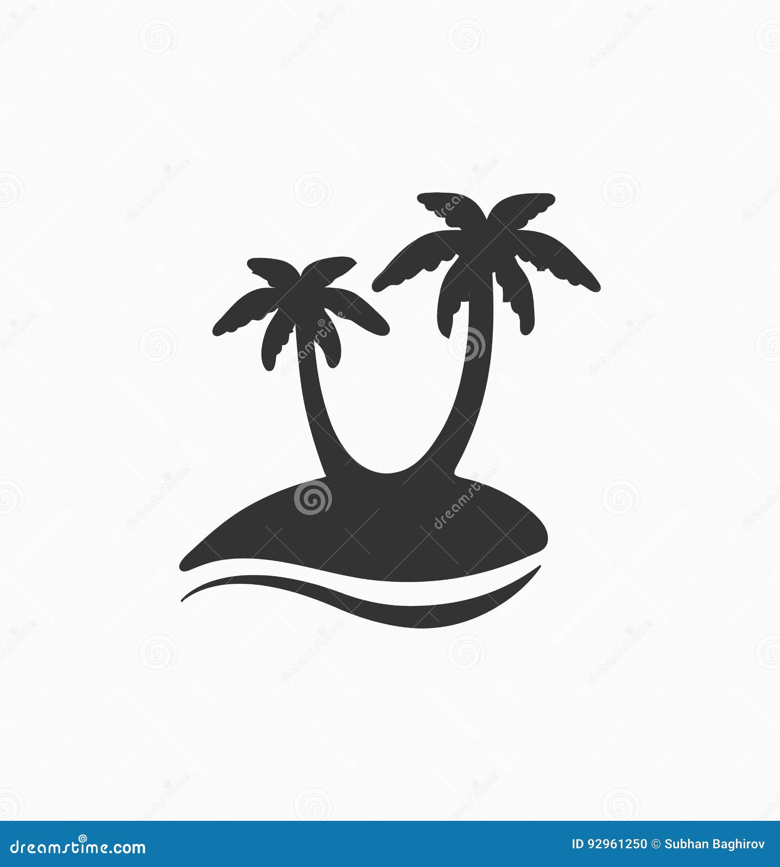 Palm tree icon vector stock vector. Illustration of trees - 92961250