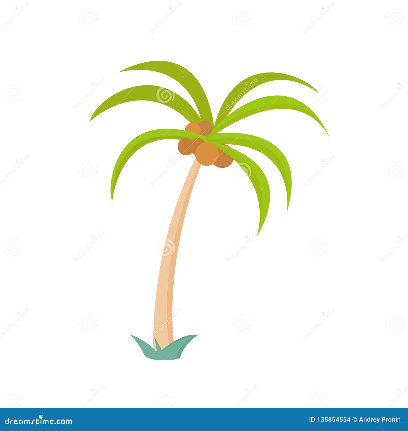 palm tree icon on white background for graphic and web , modern simple  sign. internet concept. trendy  for