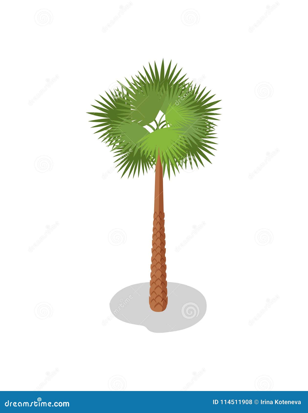 Download Palm Tree Isometric 3D Element Stock Vector - Illustration ...