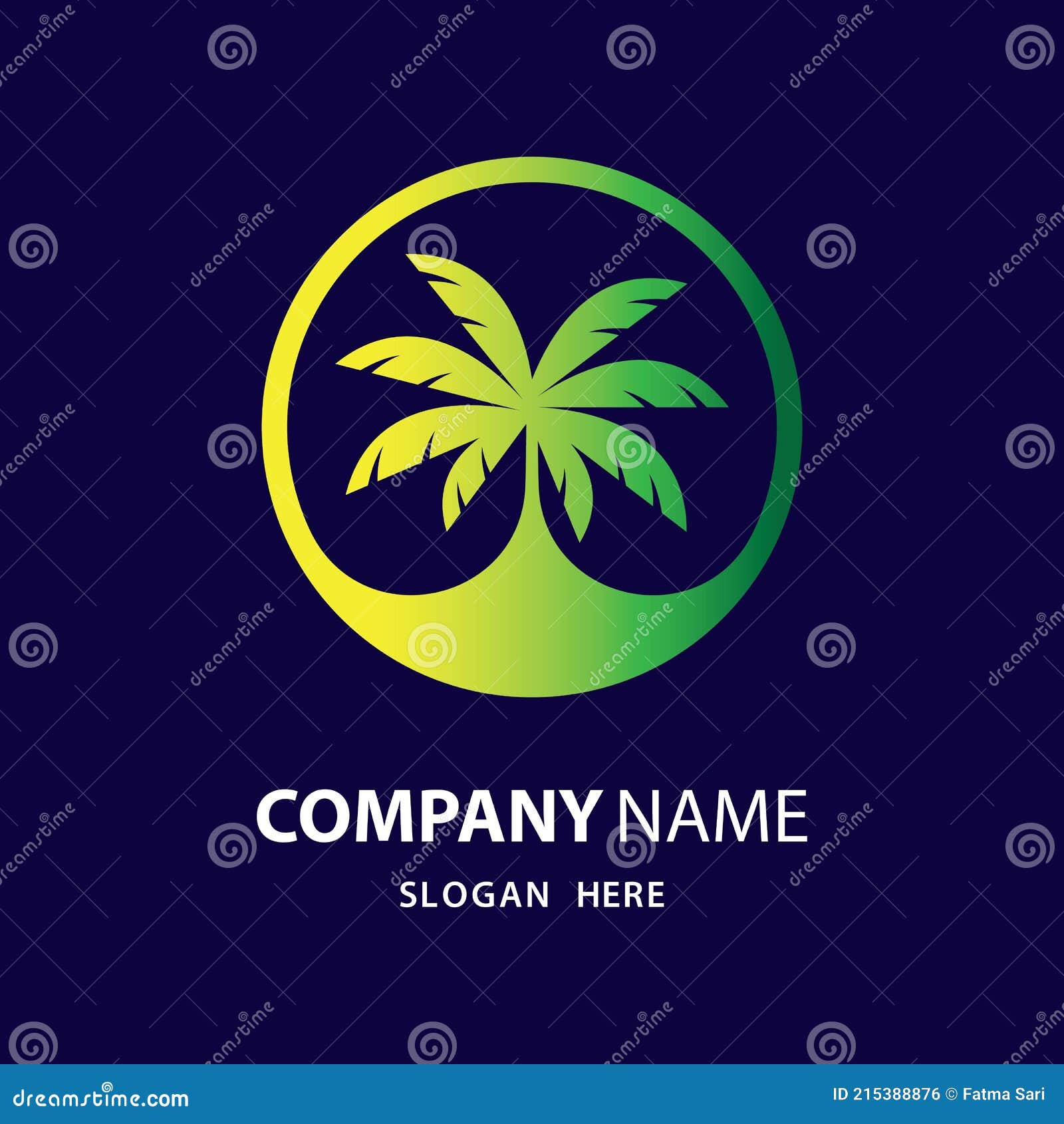 Palm Tree Logo Images Illustration Stock Vector - Illustration of label ...