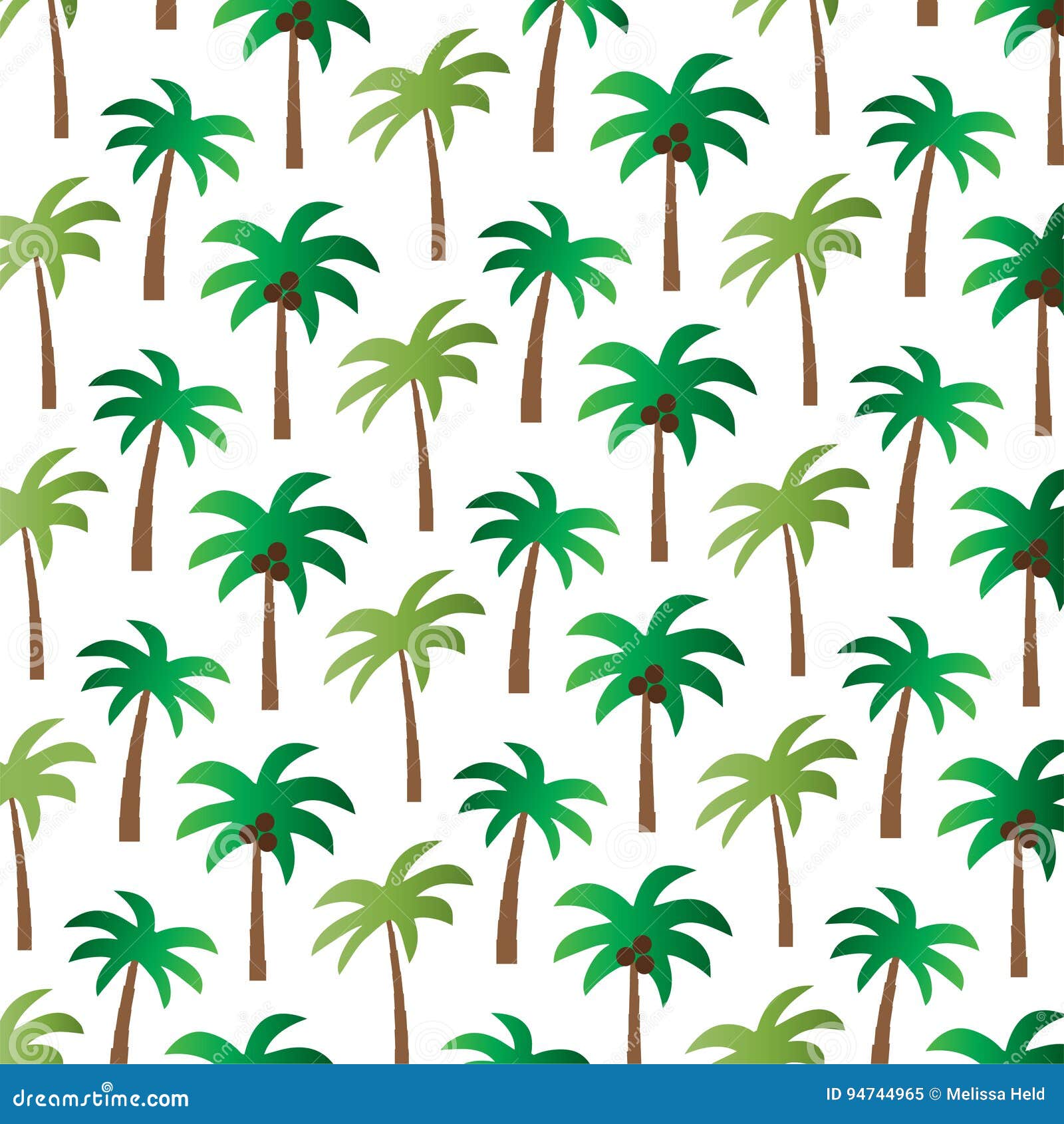 Palm tree pattern on white stock vector. Illustration of white - 94744965