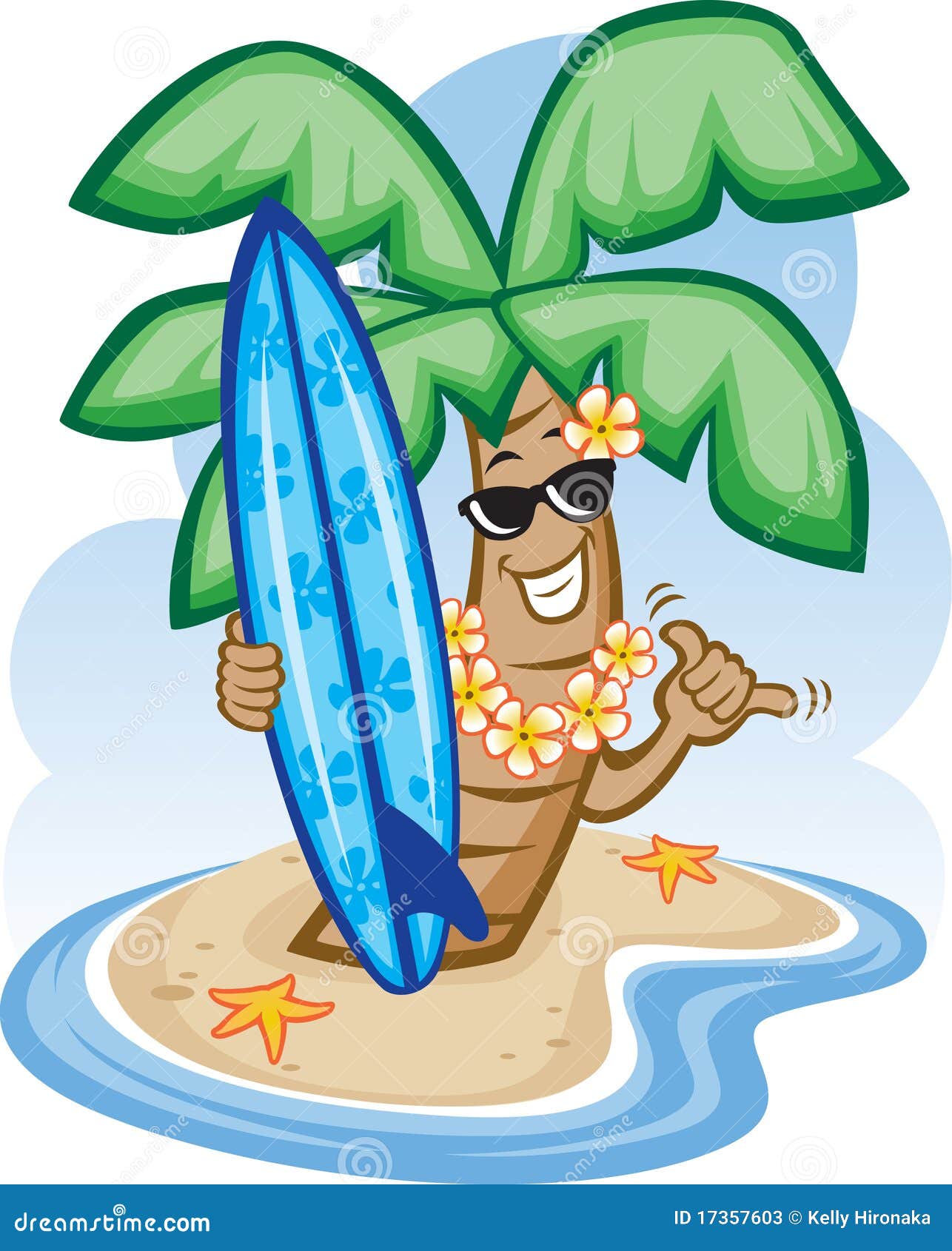 Palm Tree and Surfboard stock vector. Illustration of tree 17357603