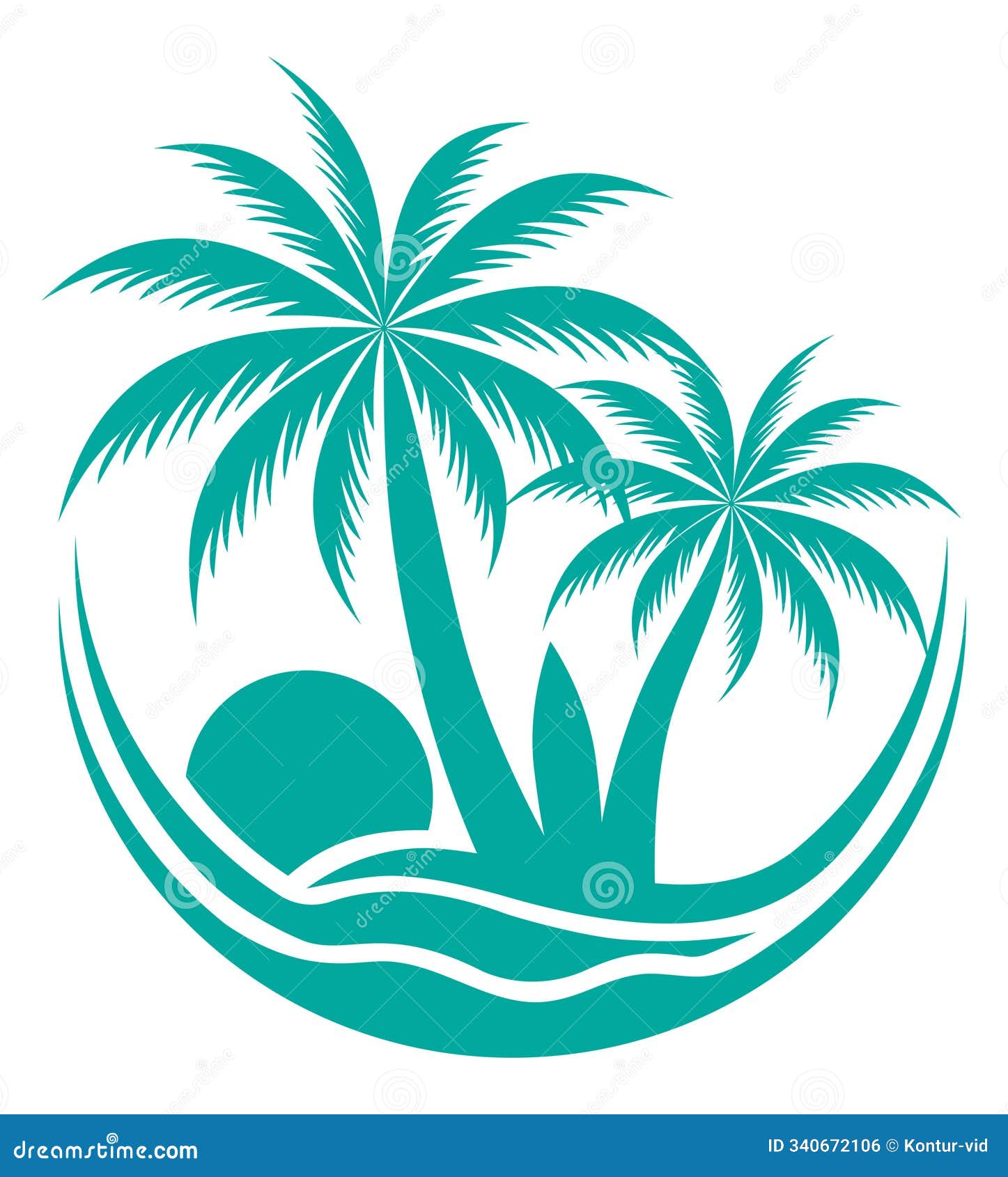 palm tree tropical locotype for your business v 