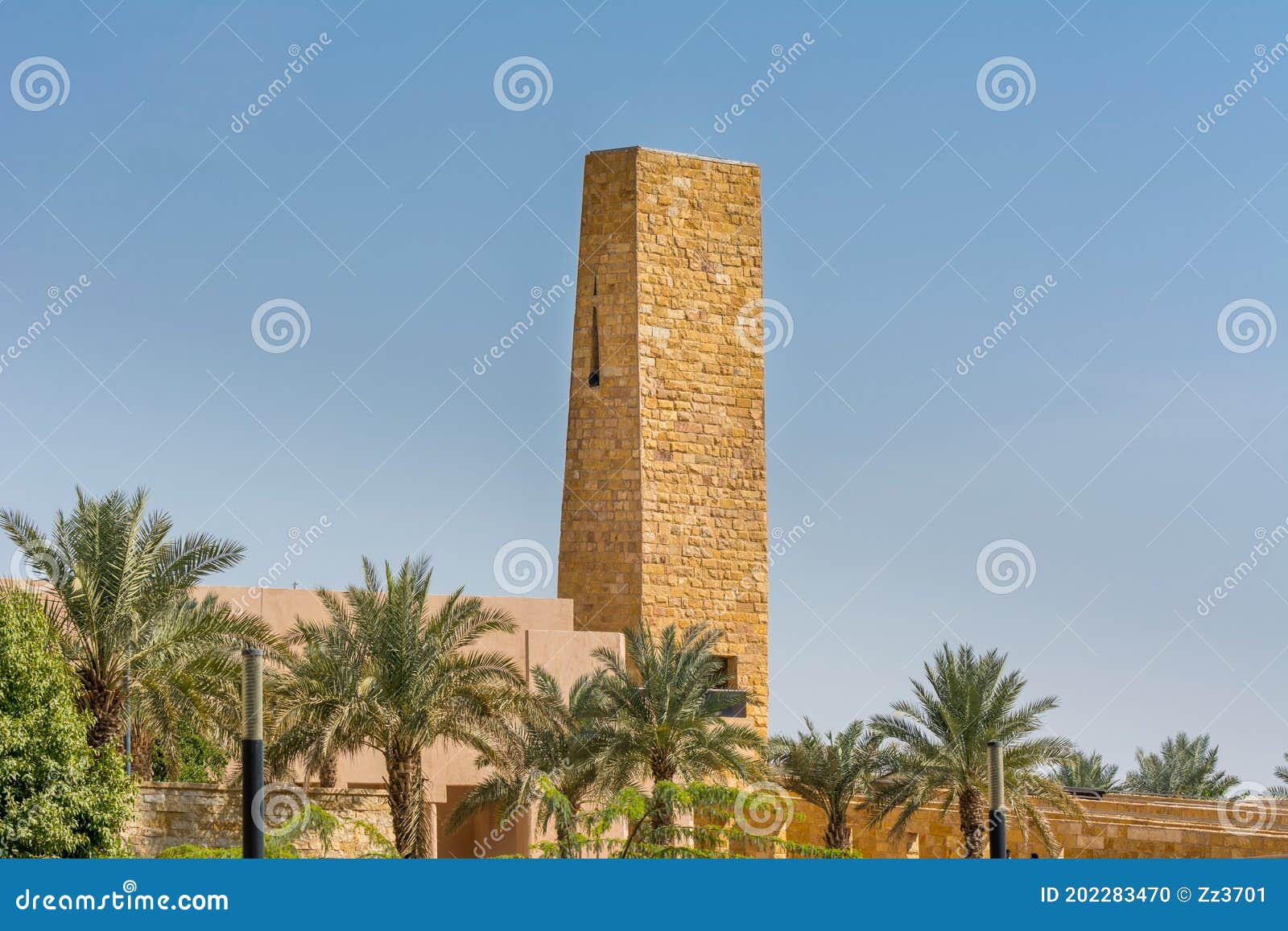 palm trees and buildings of diraiyah, also as dereyeh and dariyya, a town in riyadh, saudi arabia, was the original home of the