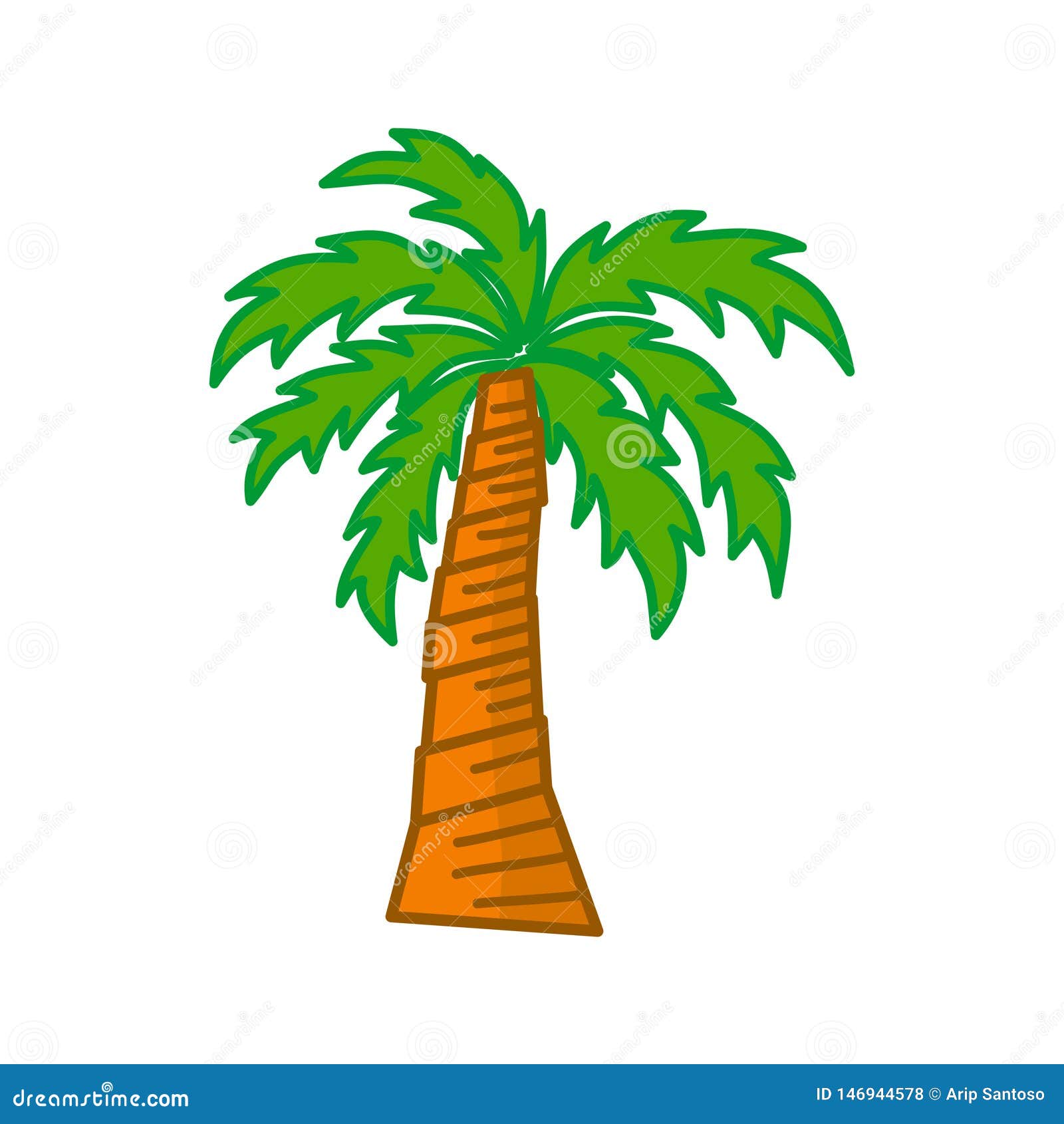 Palm Trees Isolated White Background Vector Design Stock Vector ...