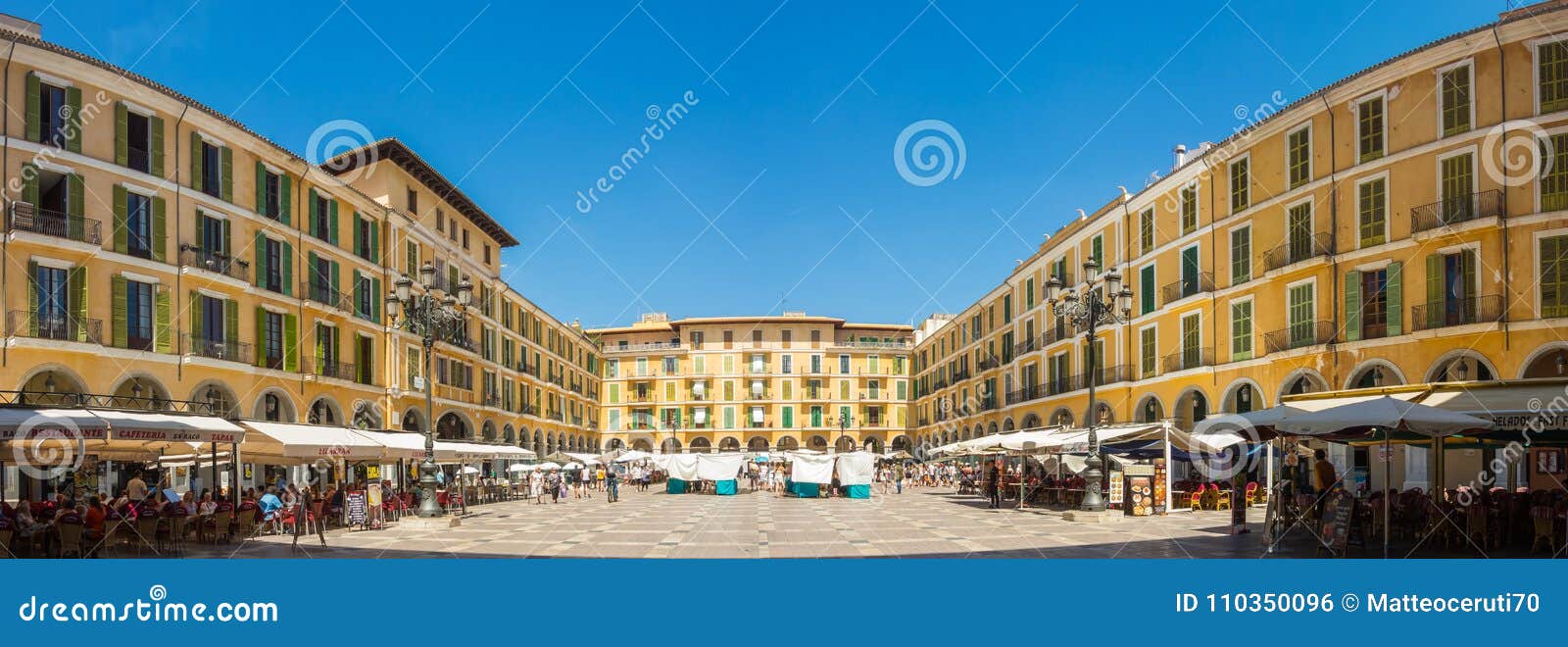 Palma De Mallorca Espanha O Quadrado De Cidade Principal