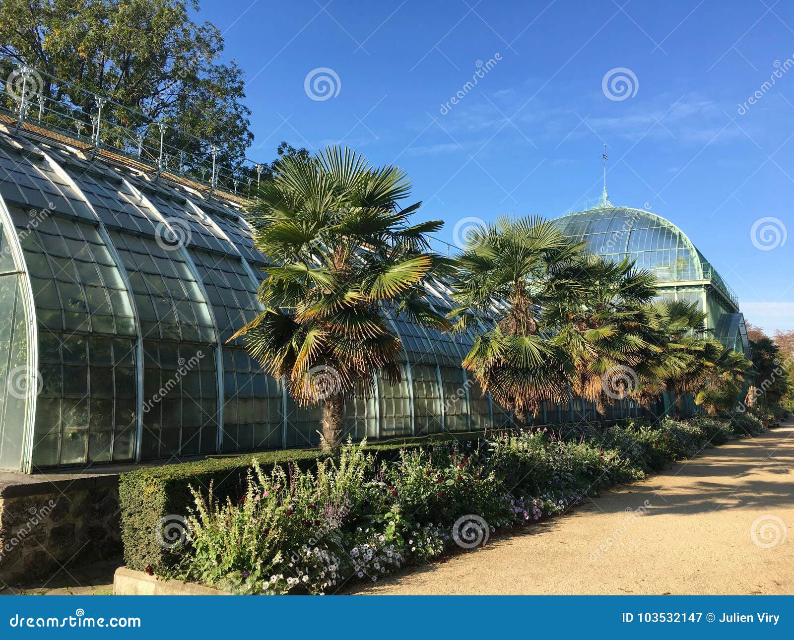 jardin des serres d`auteuil botanical garden in bois de boulogne